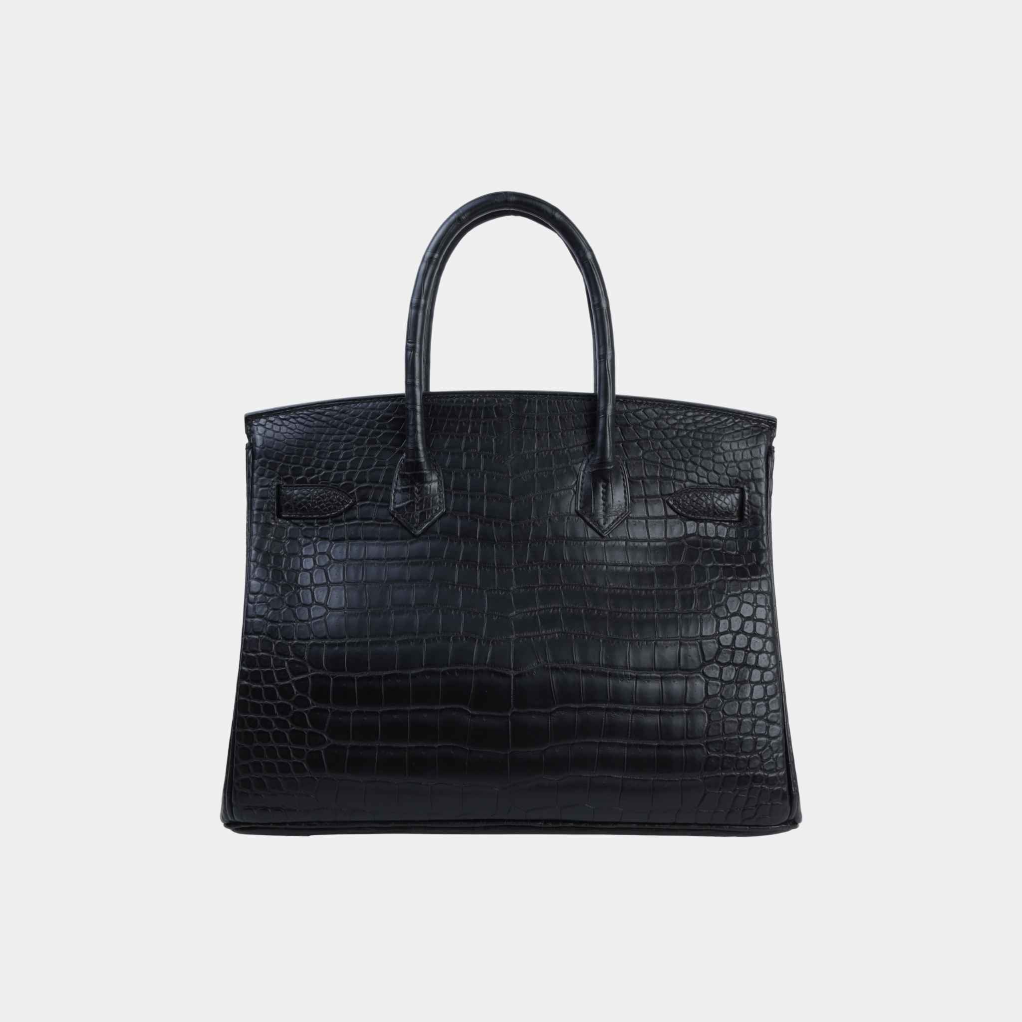 Birkin 30 Porosus Crocodile Black PHW