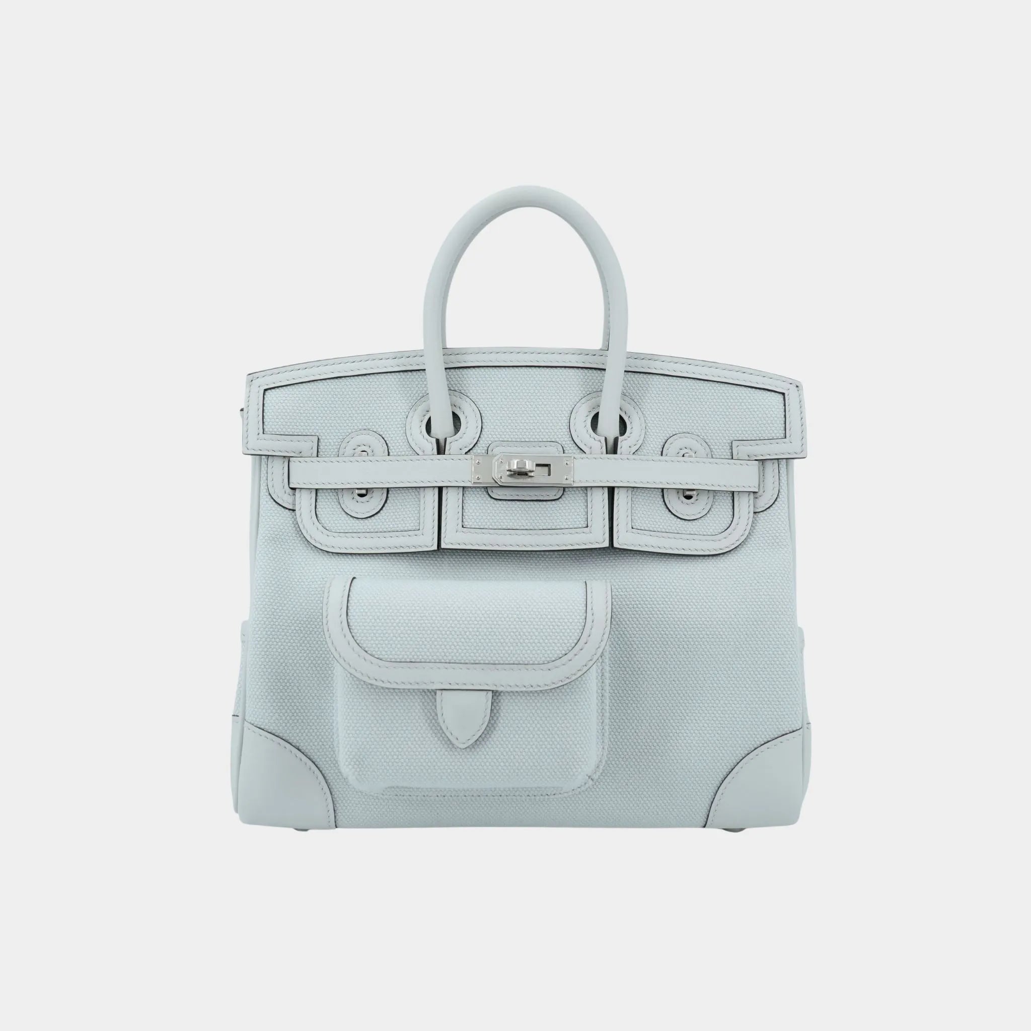 Birkin Cargo 25 Canvas-Swift Gris Platine PHW