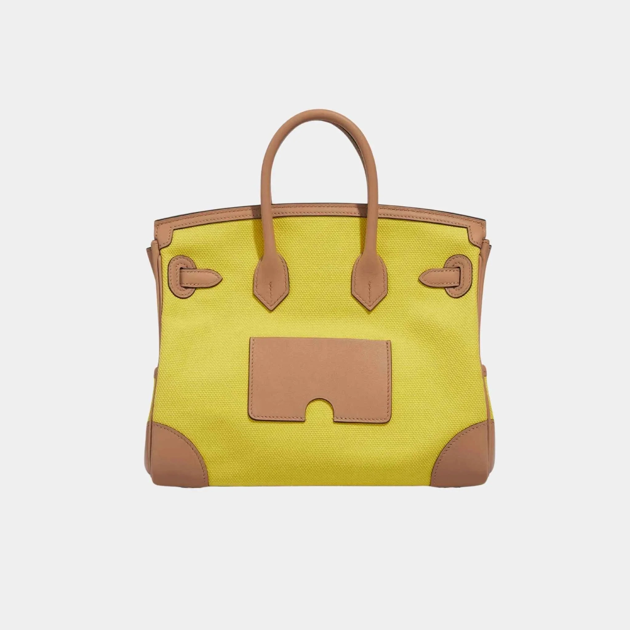 Birkin Cargo 25 Toile Swift Jaune Citron Chai