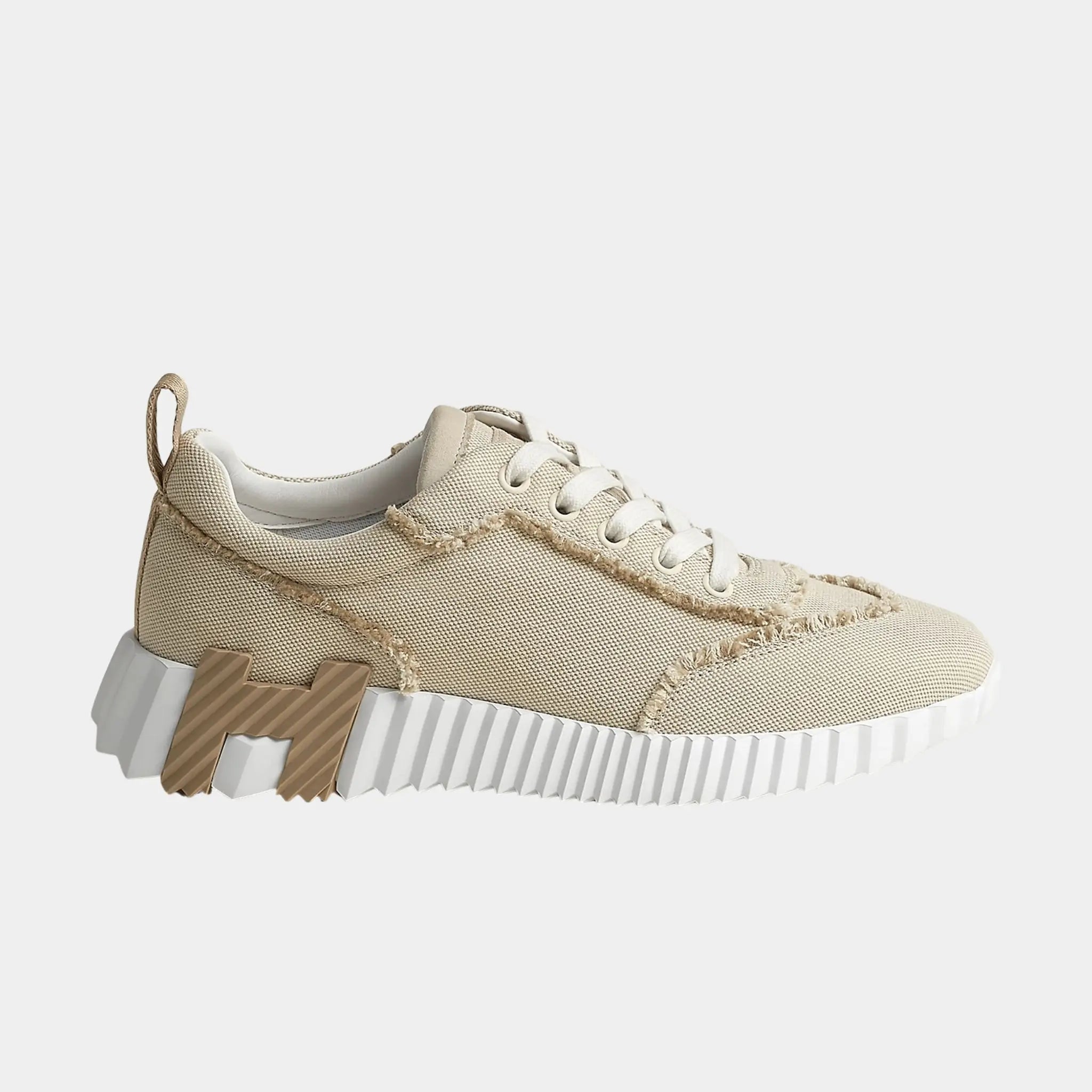 Bouncing Sneaker Fringed Canvas & Suede Women