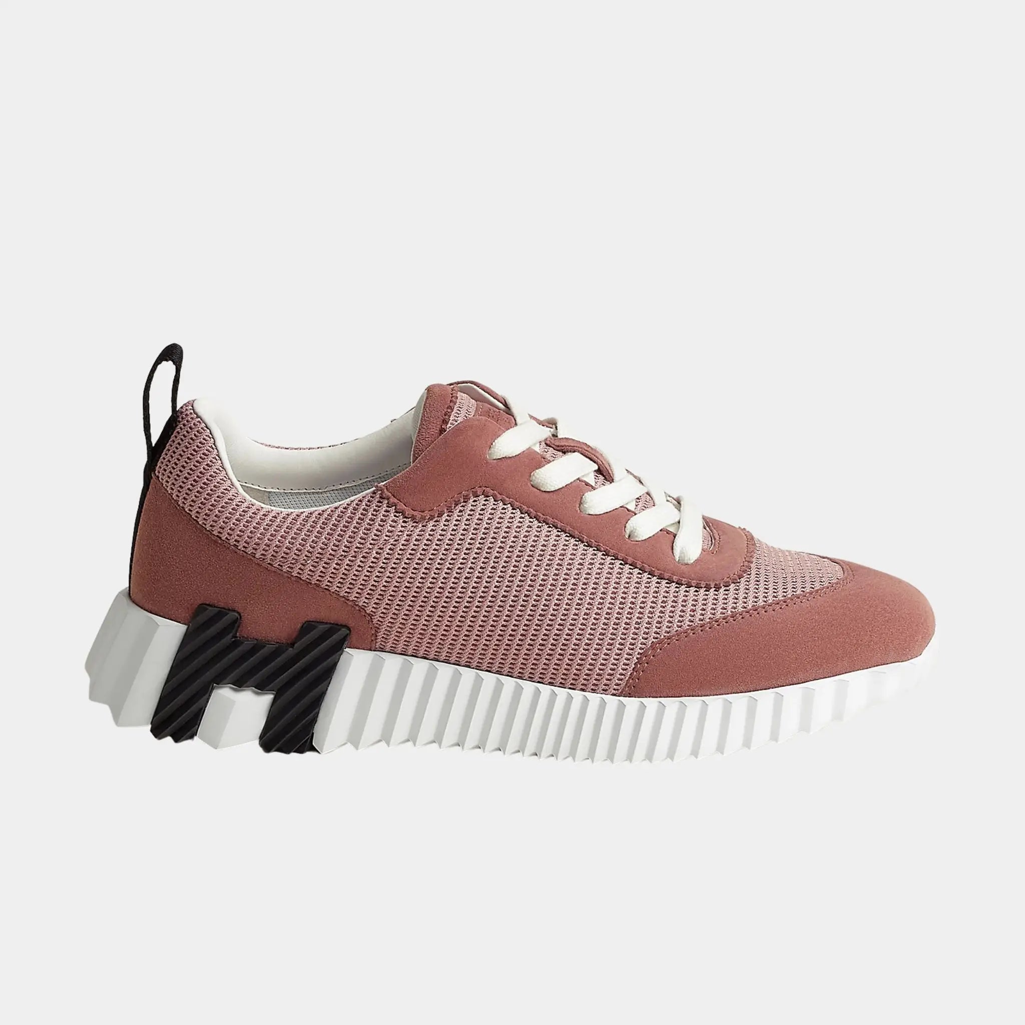 Bouncing Sneakers in Textured Mesh and Suede Goatskin