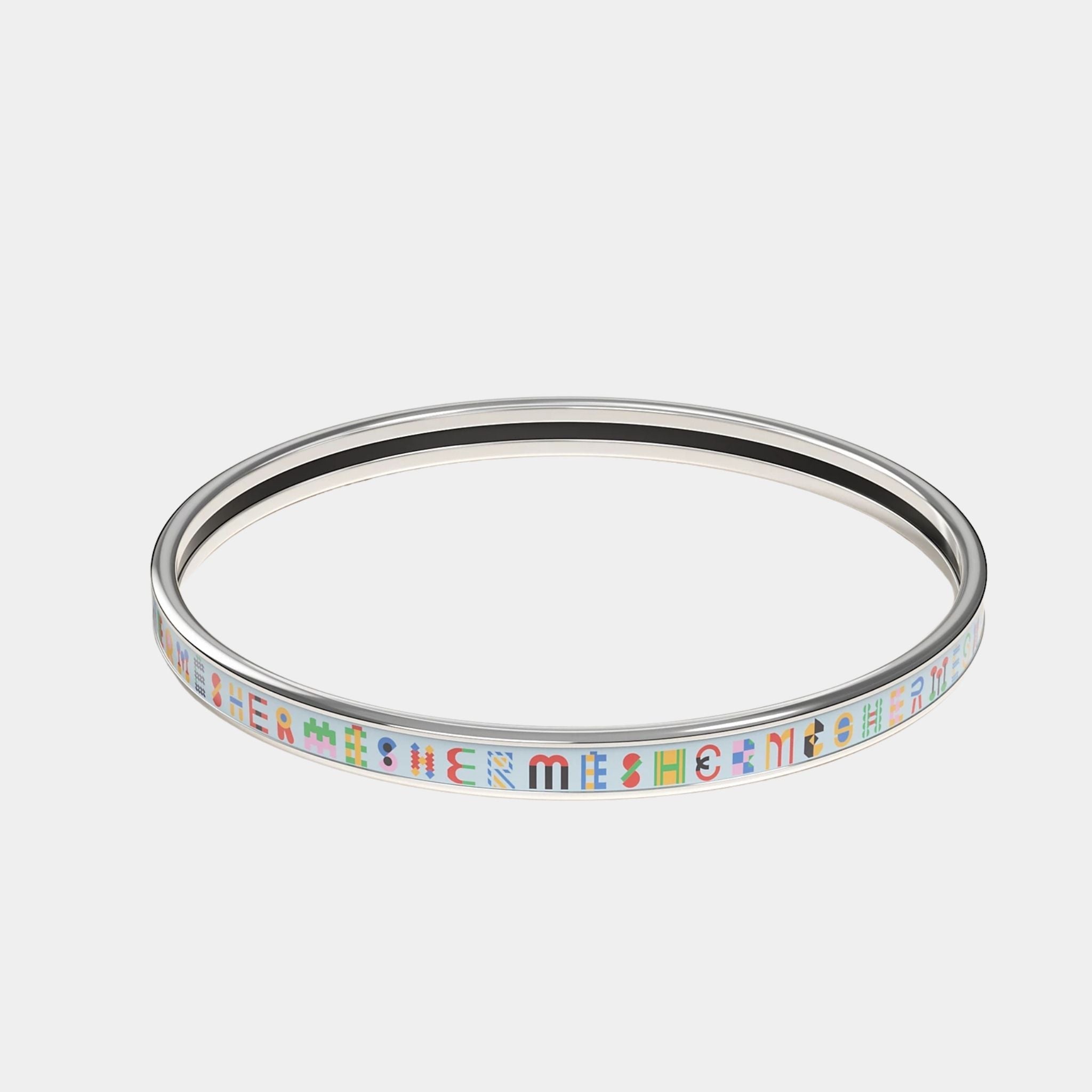 Hermes Bricole bangle Palladium Plated