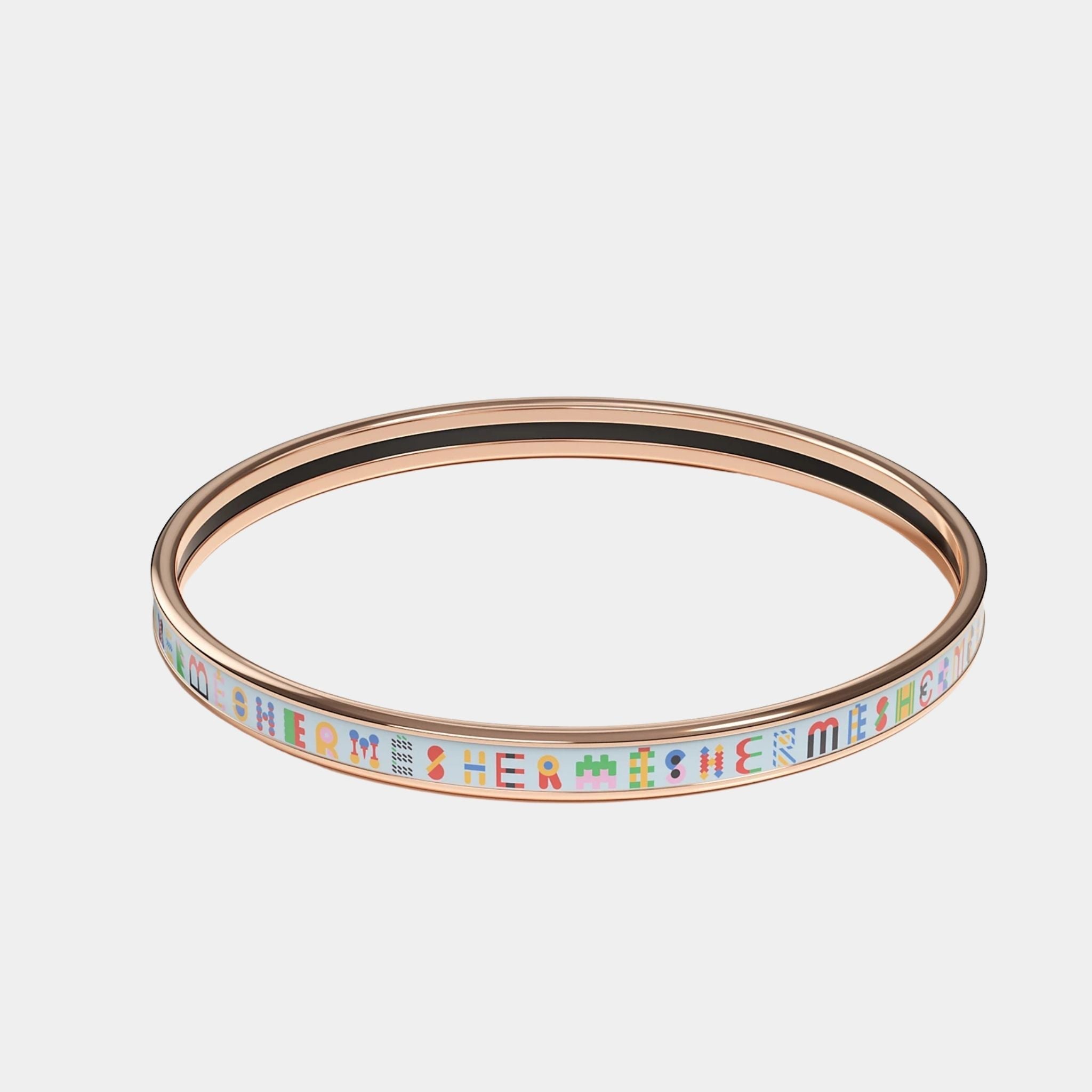 Hermes Bricole Bangle Rose Gold Plated