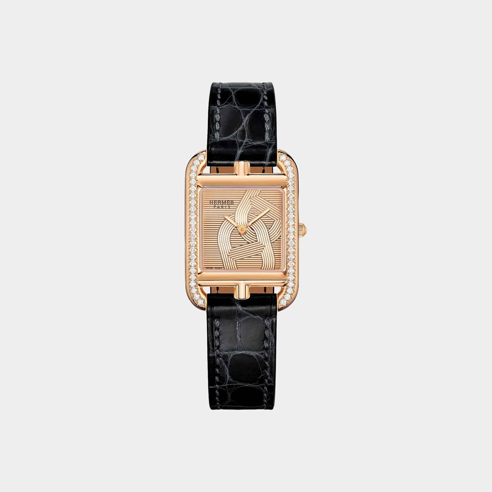 Cape Cod 31 mm Set-In Rose Gold Watch With Alligator Strap