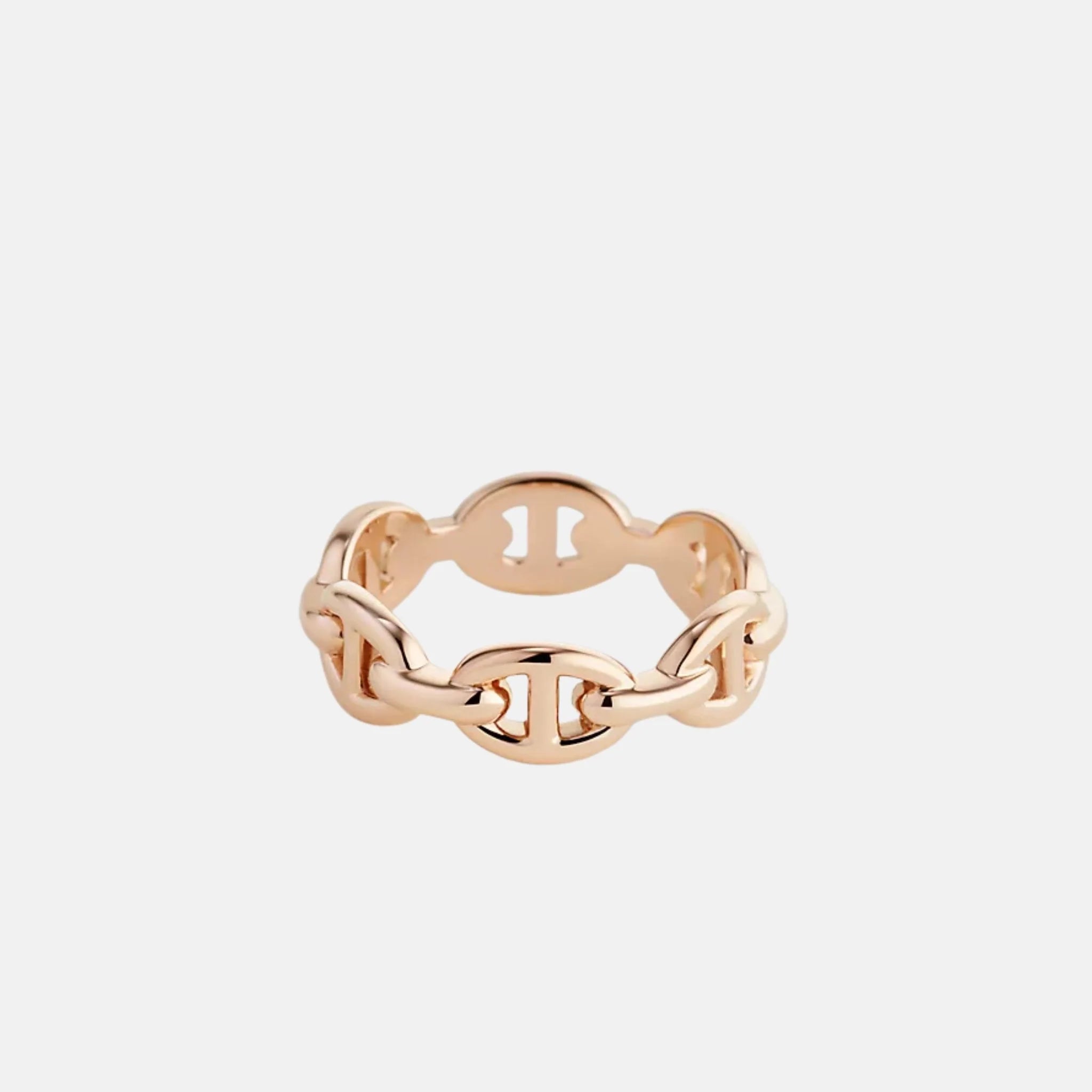 Chained Anchor Ring Small Model Rose Gold