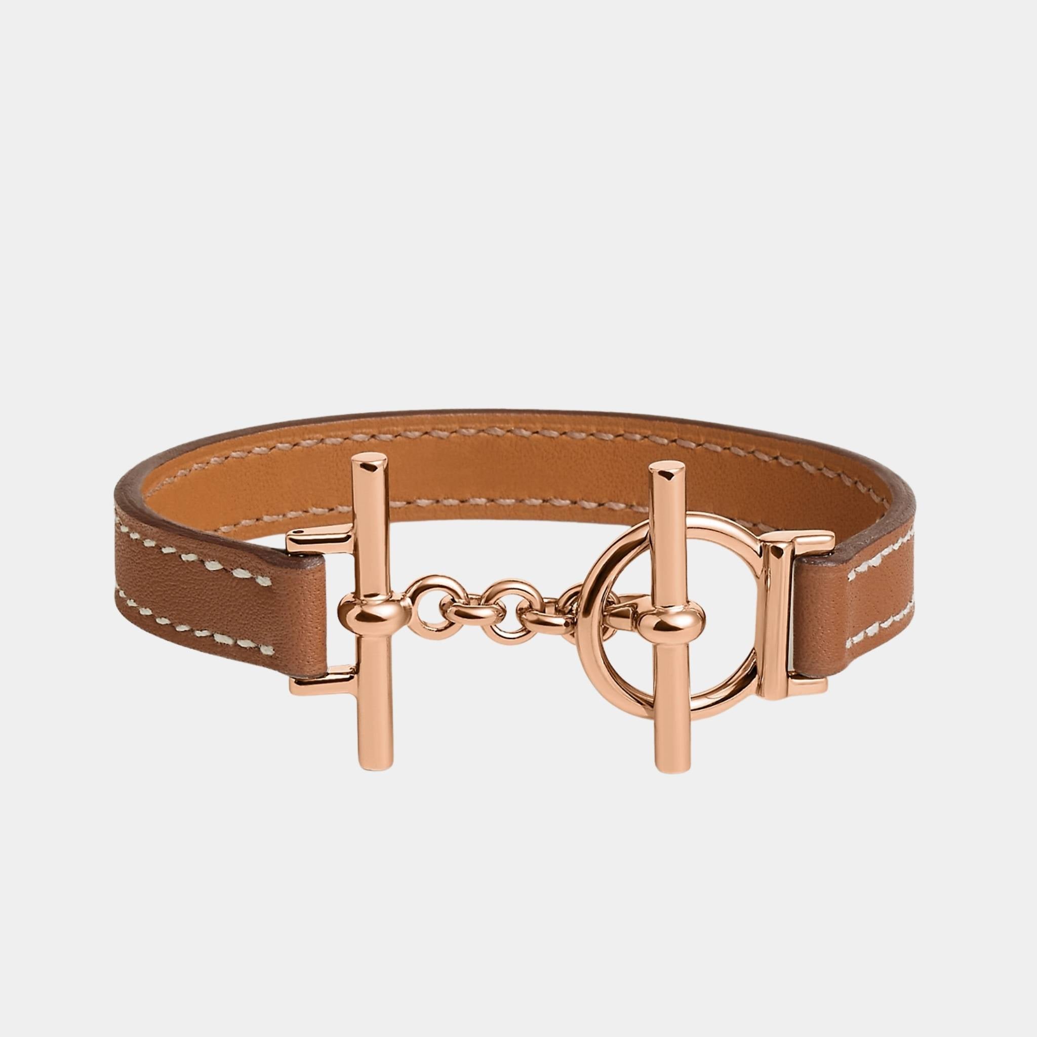 Croisiere Simple Tour Bracelet Swift Calfskin Rose Gold