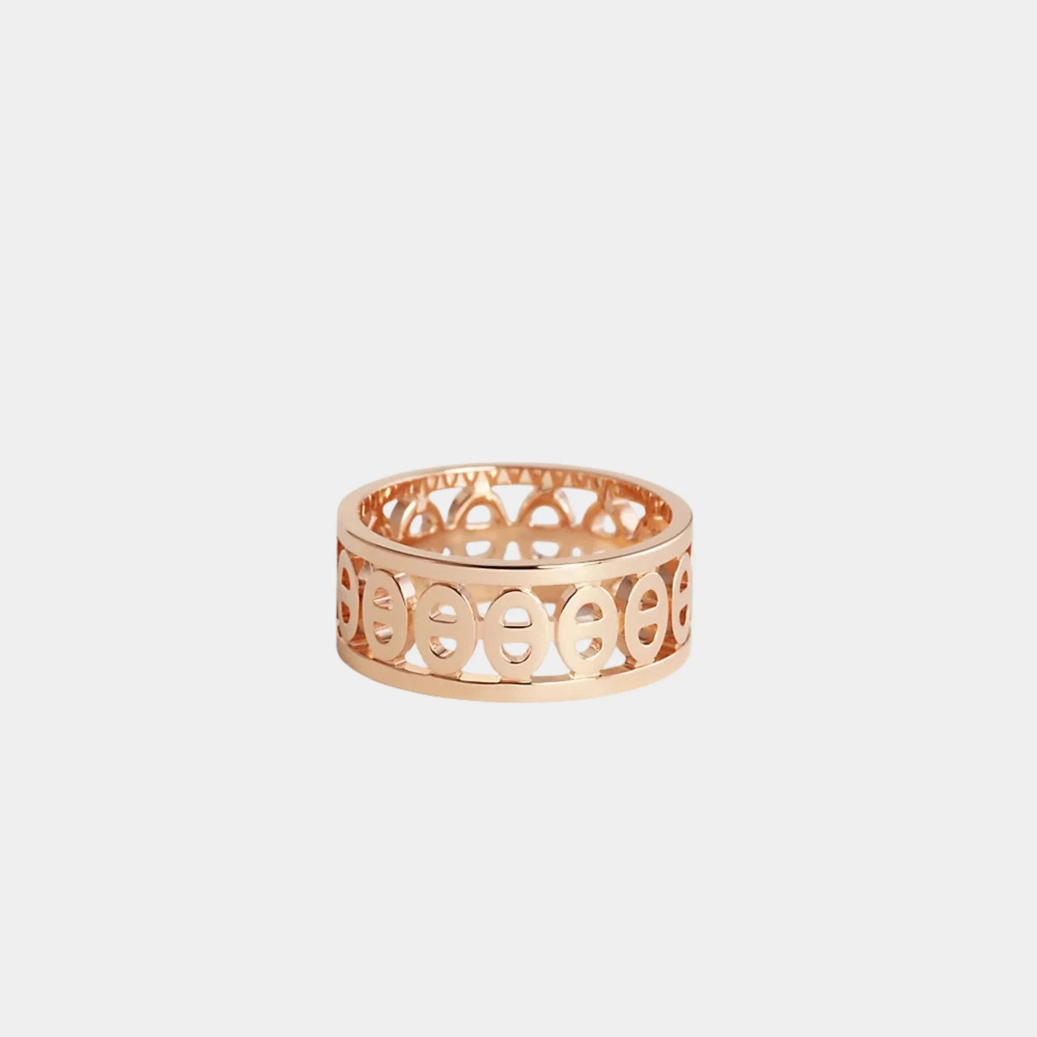 Divine Anchor Chain Ring Small Model Rose Gold