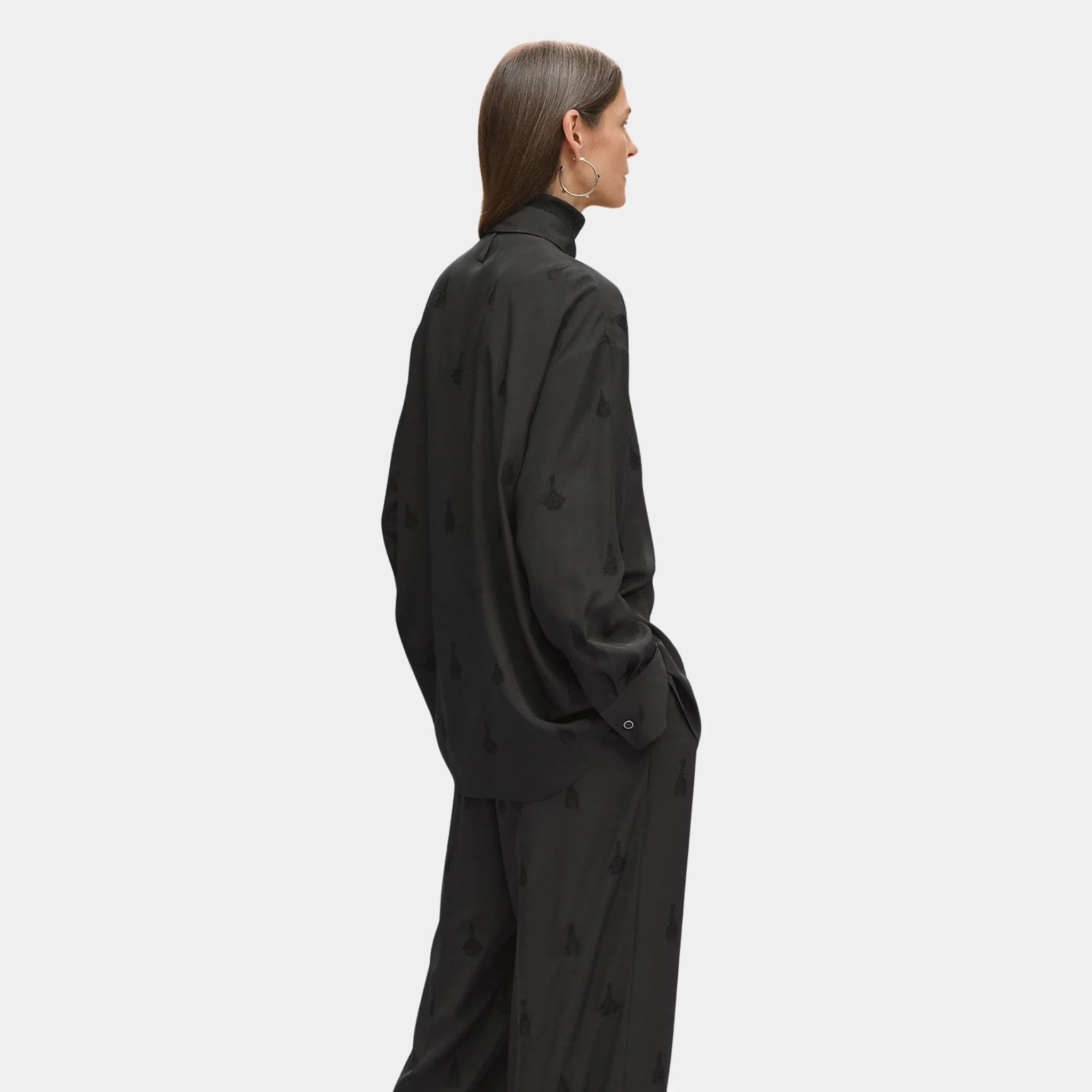 Embroidered Silk Canvas Shirt