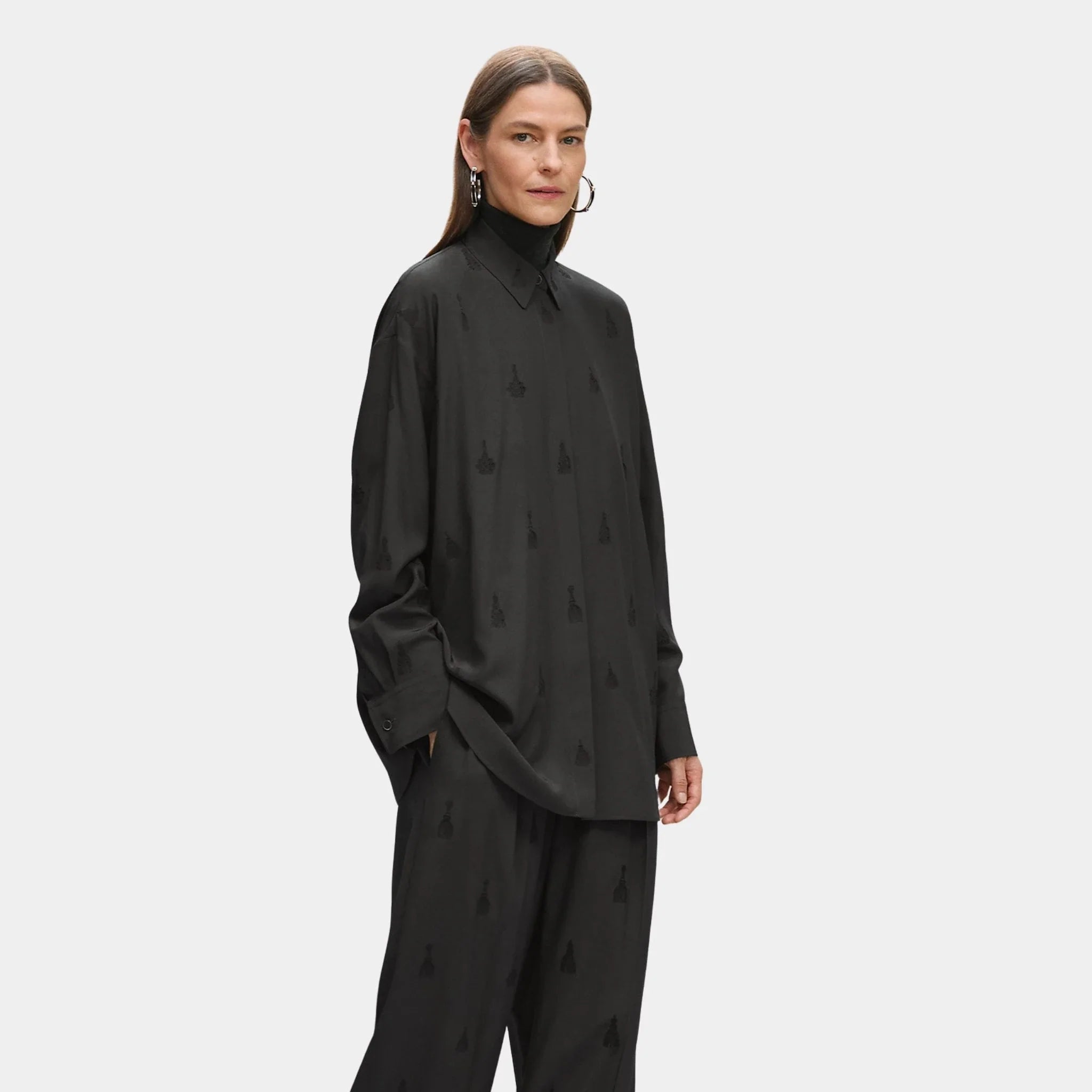 Embroidered Silk Canvas Shirt