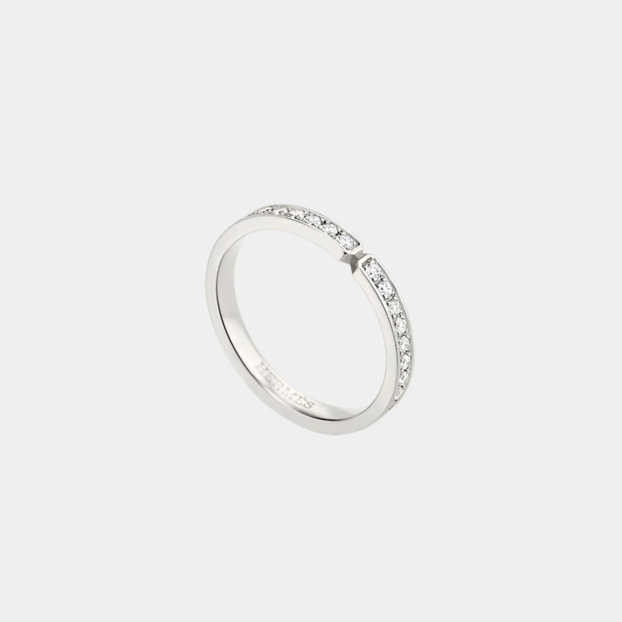Ever Kelly Wedding Band Small Model Platinum - Diamonds