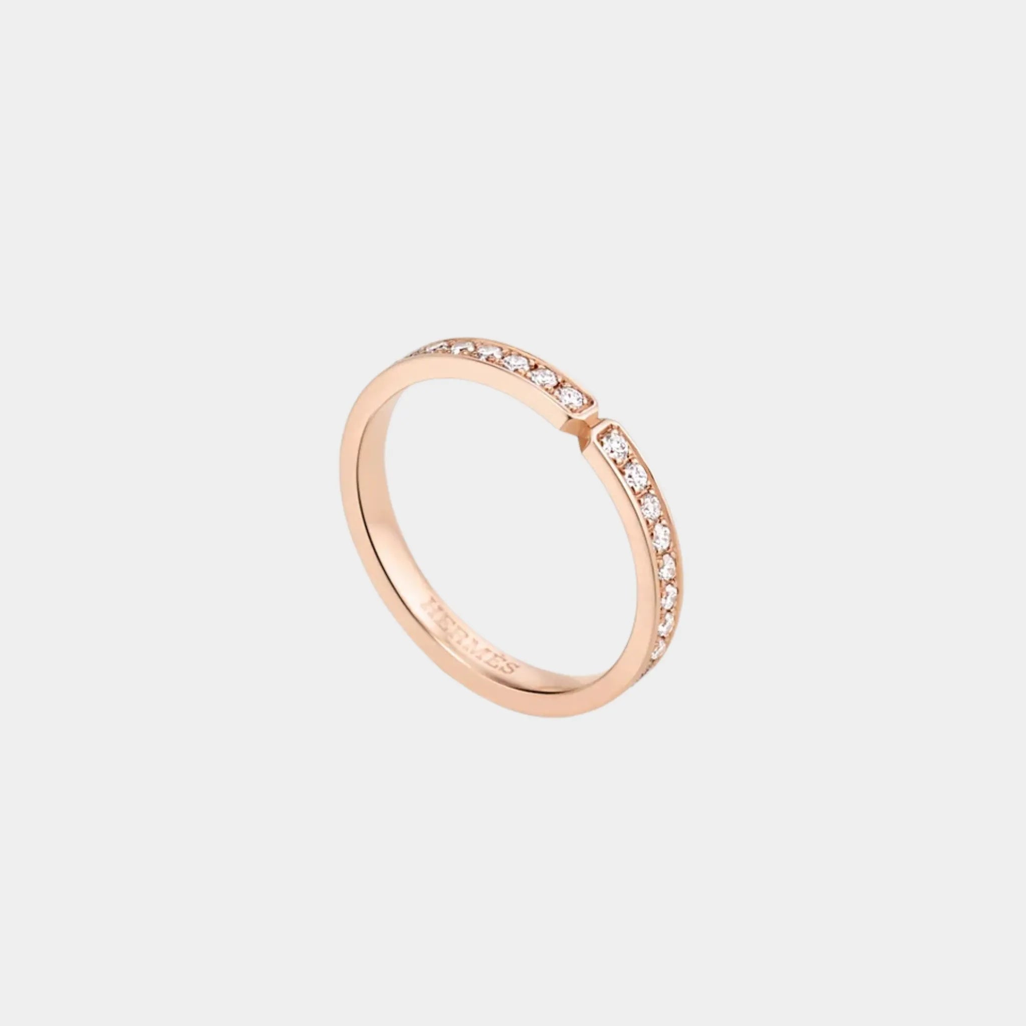 Ever Kelly Wedding Band Small Model Rose Gold - Diamonds