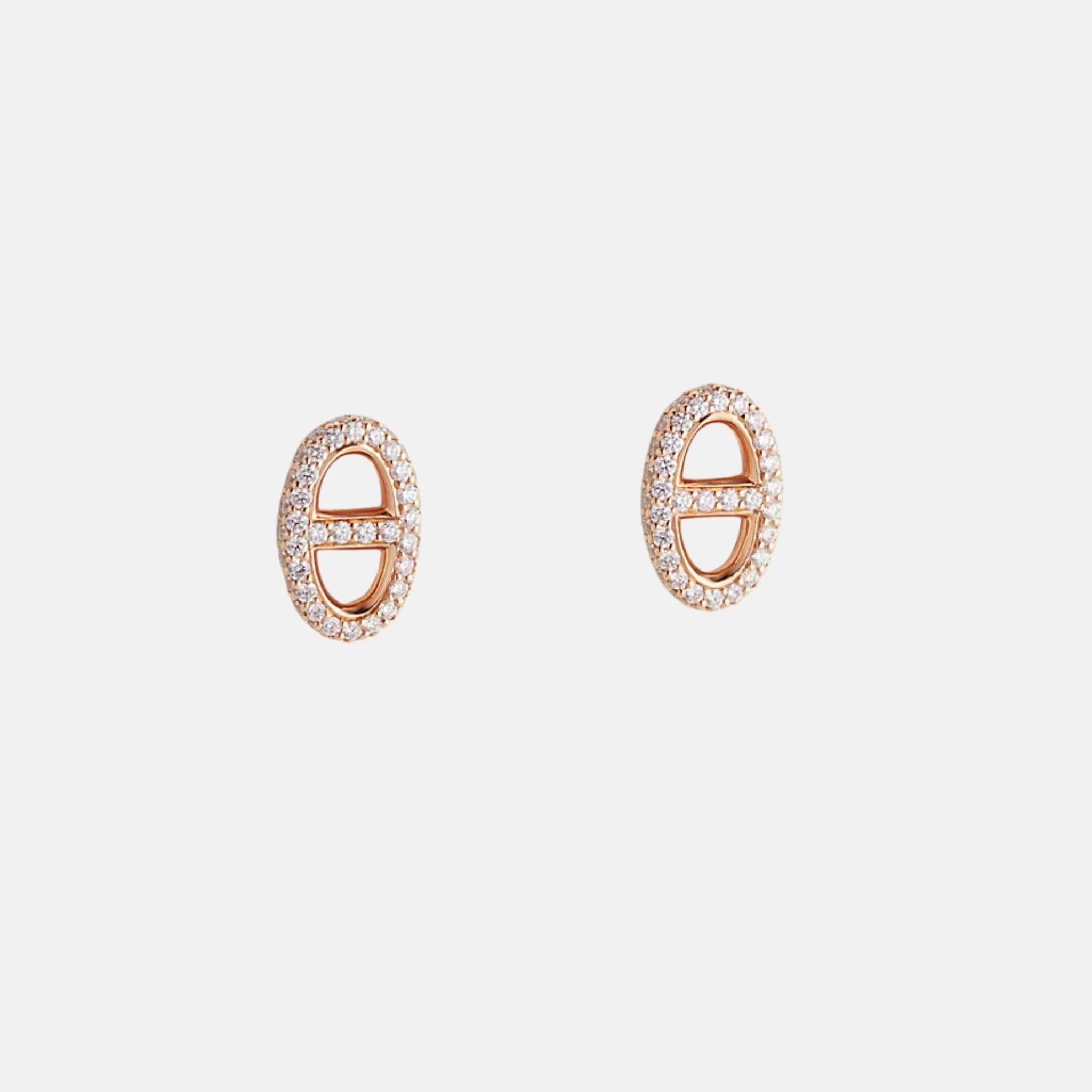 Farandole Earrings Rose Gold Diamonds