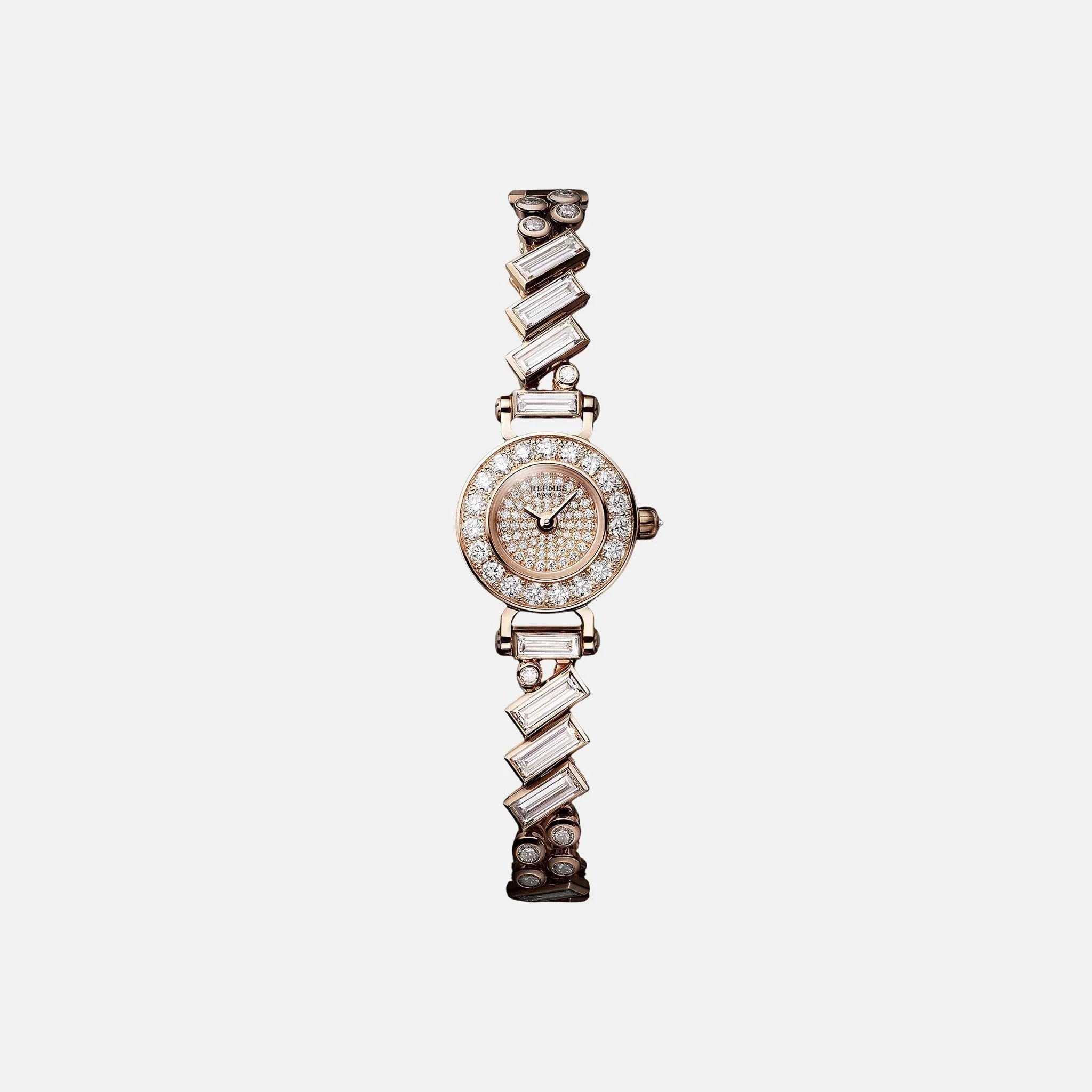 Faubourg Polka Watch Mini 15mm Rose Gold Diamond Bracelet