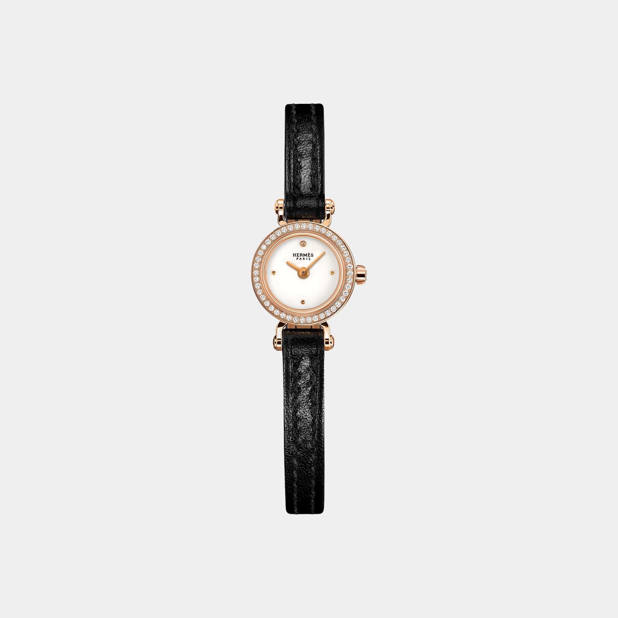 Faubourg Rose Gold 15 mm Watch With Barenia Calfskin Strap