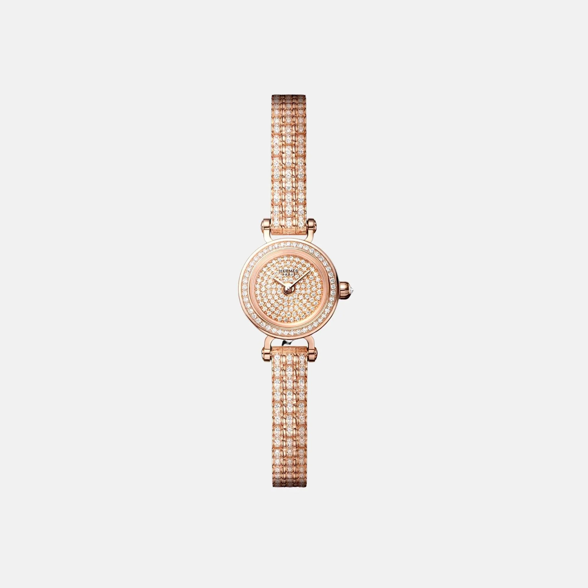 Faubourg Watch Mini 15mm Rose Gold Diamond Bracelet