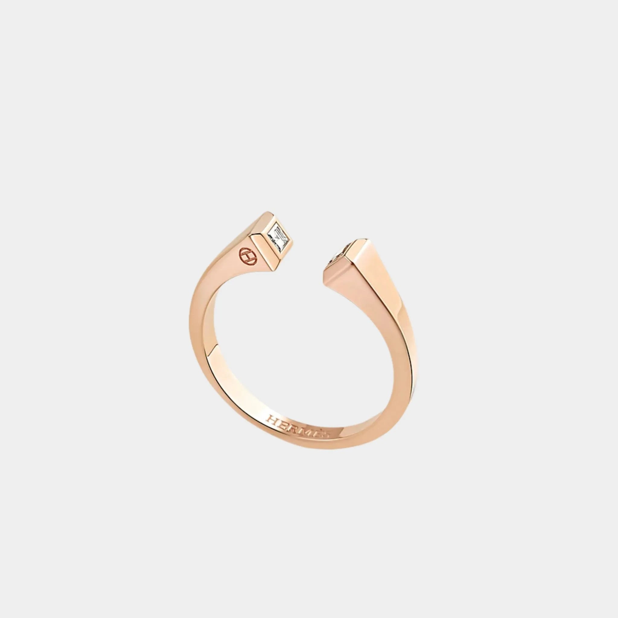 Forge Nail Ring Small Model Rose Gold Diamond