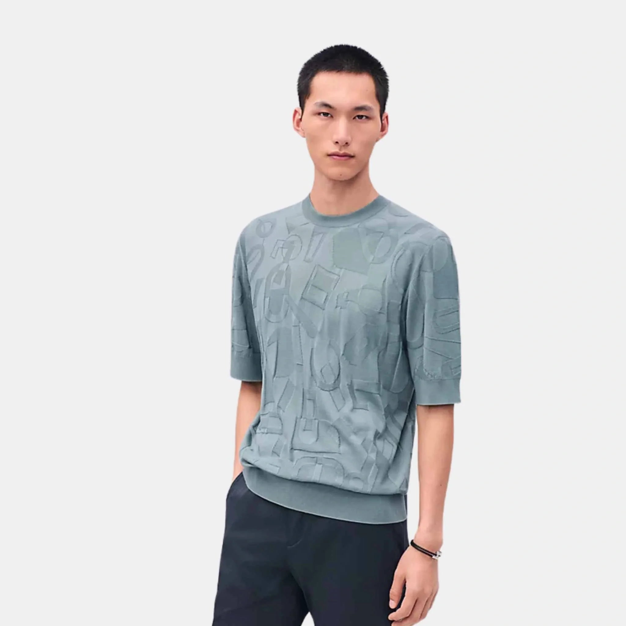 Fragments Equestres Crewneck Sweater Eucalyptus