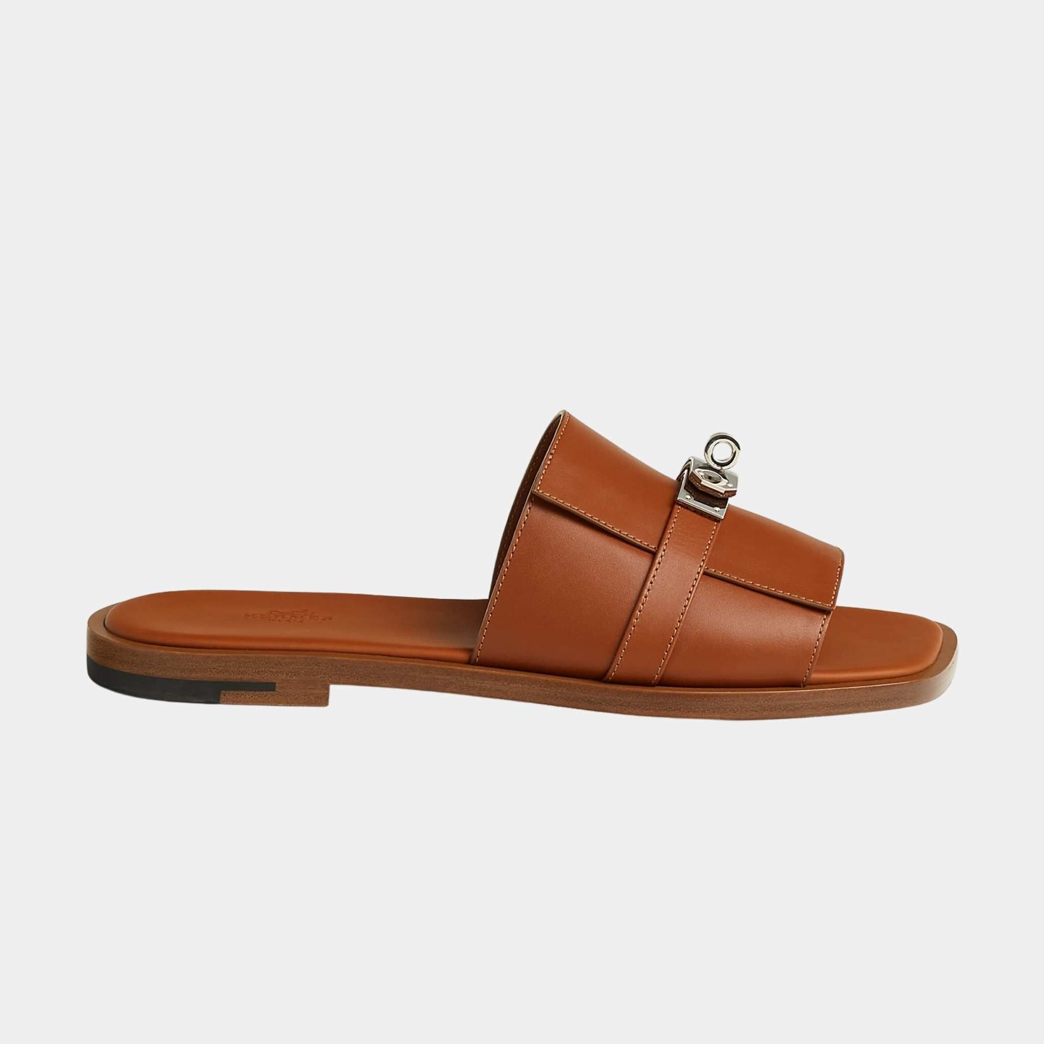 Gabriel Sandal Heritage Calfskin Palladium Plated Buckle