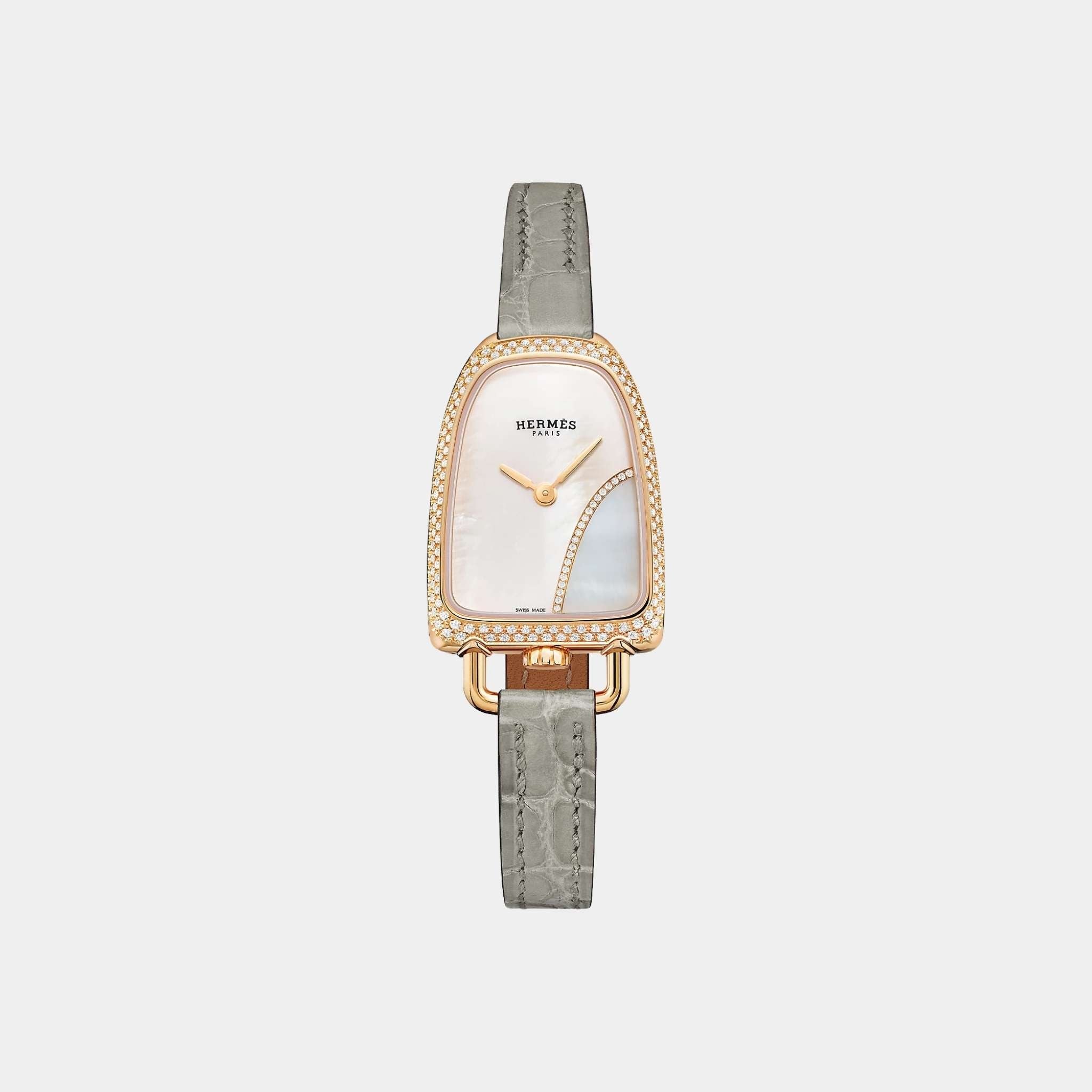 Galop d'Hermes 32 mm Set-In Rose Gold Watch