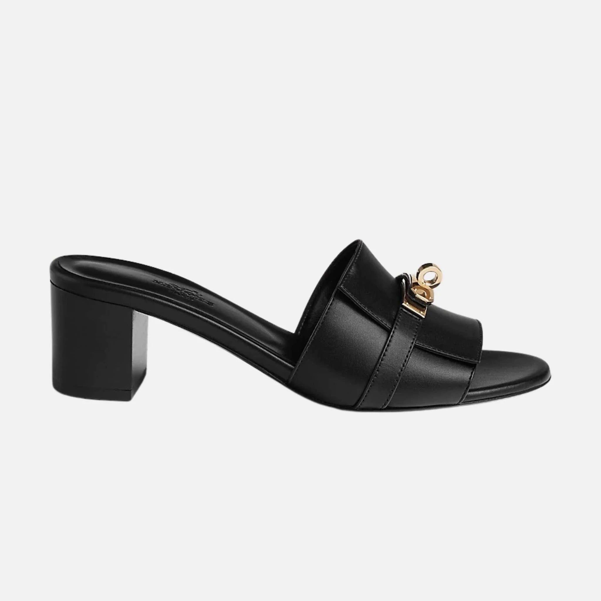 Gigi 50 Sandals in Calfskin Gold Plated Buckle