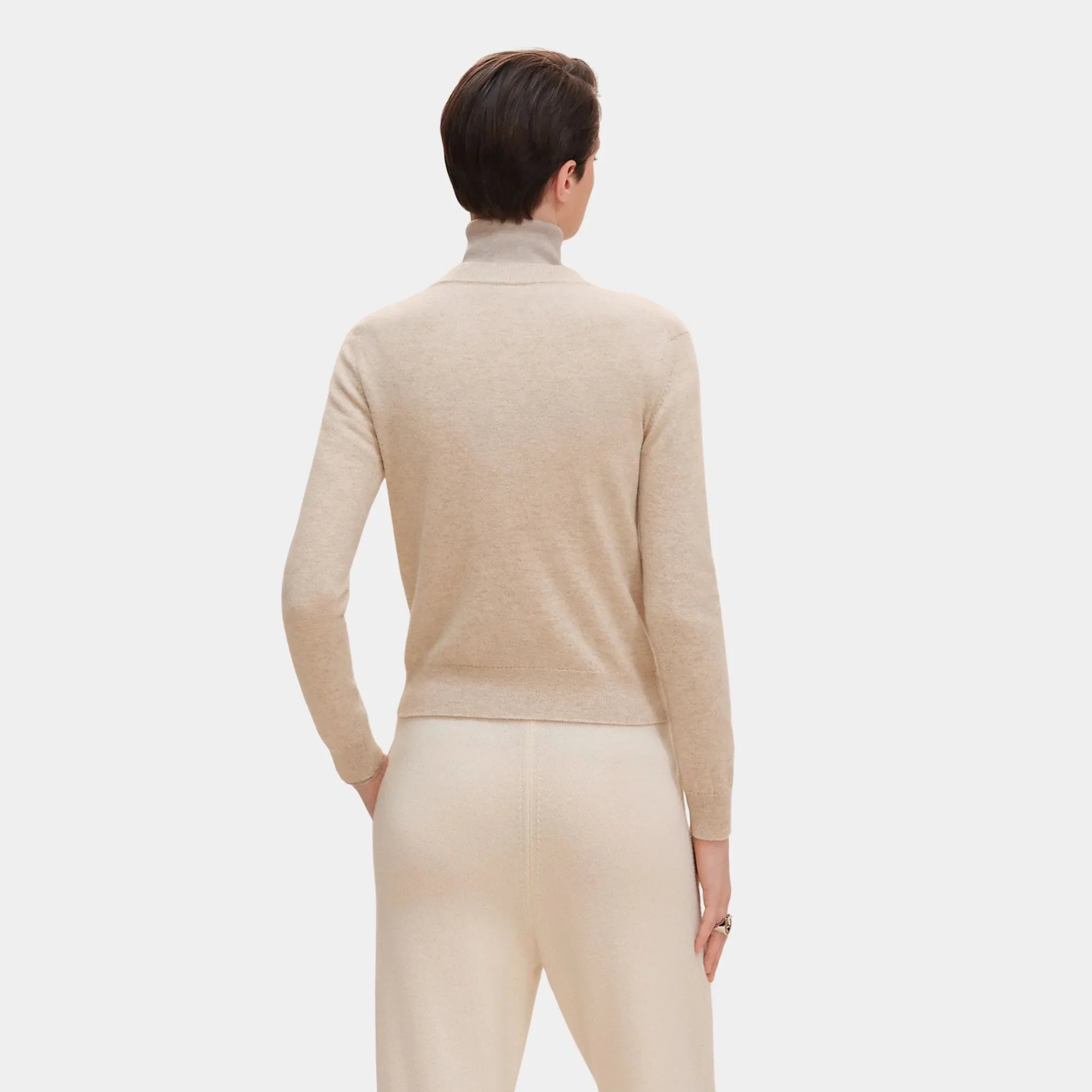 H Lift Long-sleeve Sweater in Plain Scottish Cashmere