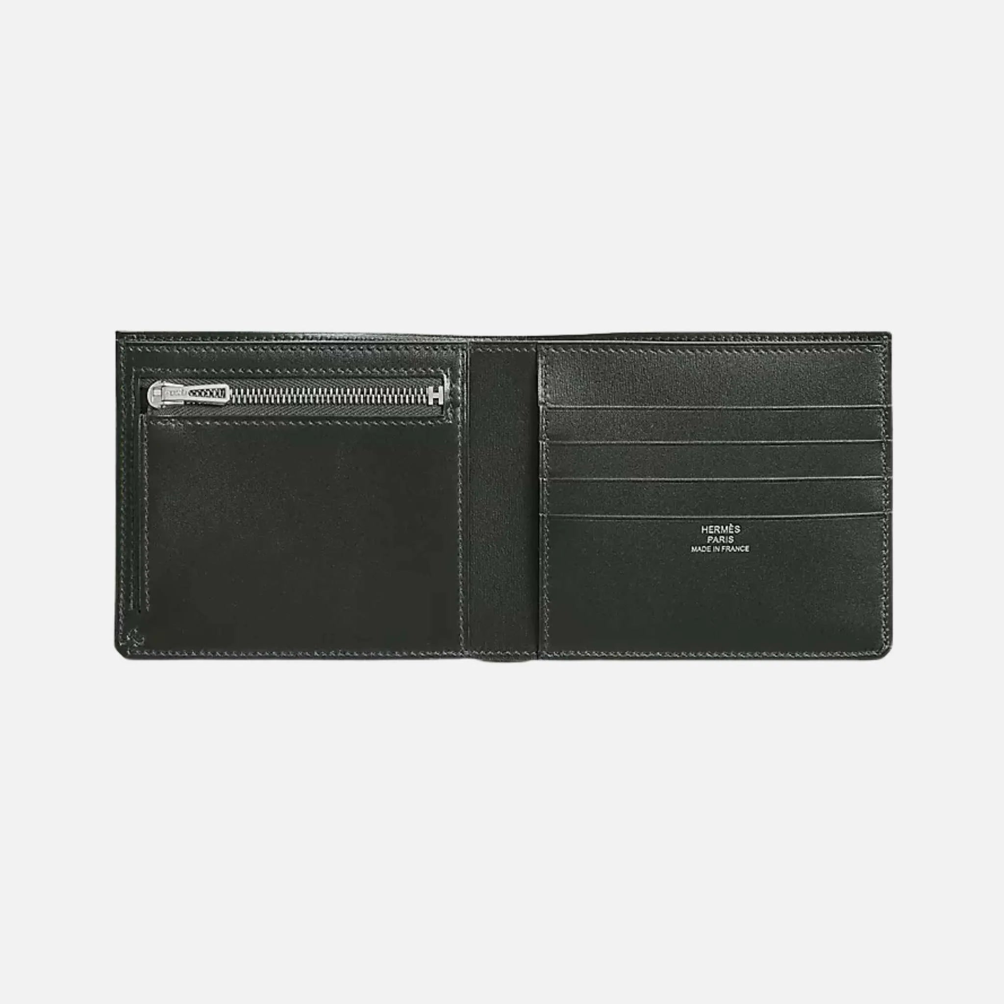 H Sellier Compact Wallet Box Calfskin