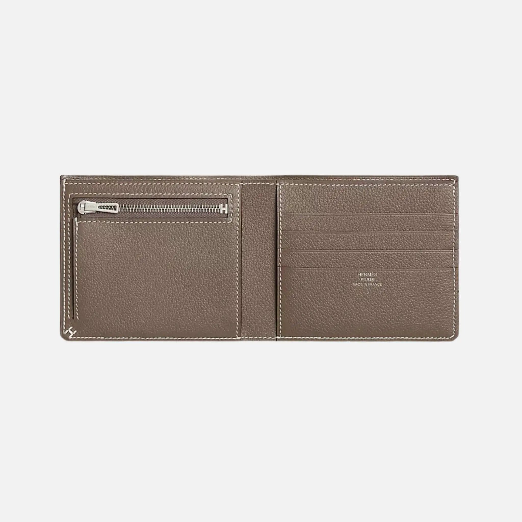 H Sellier Compact Wallet Evercolor Calfskin