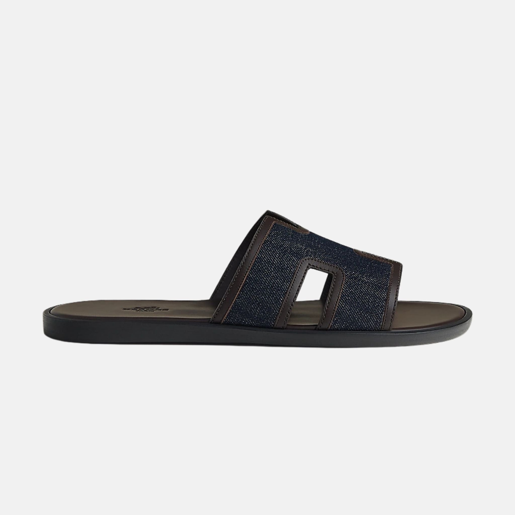 Izmir Sandal In Denim And Calfskin
