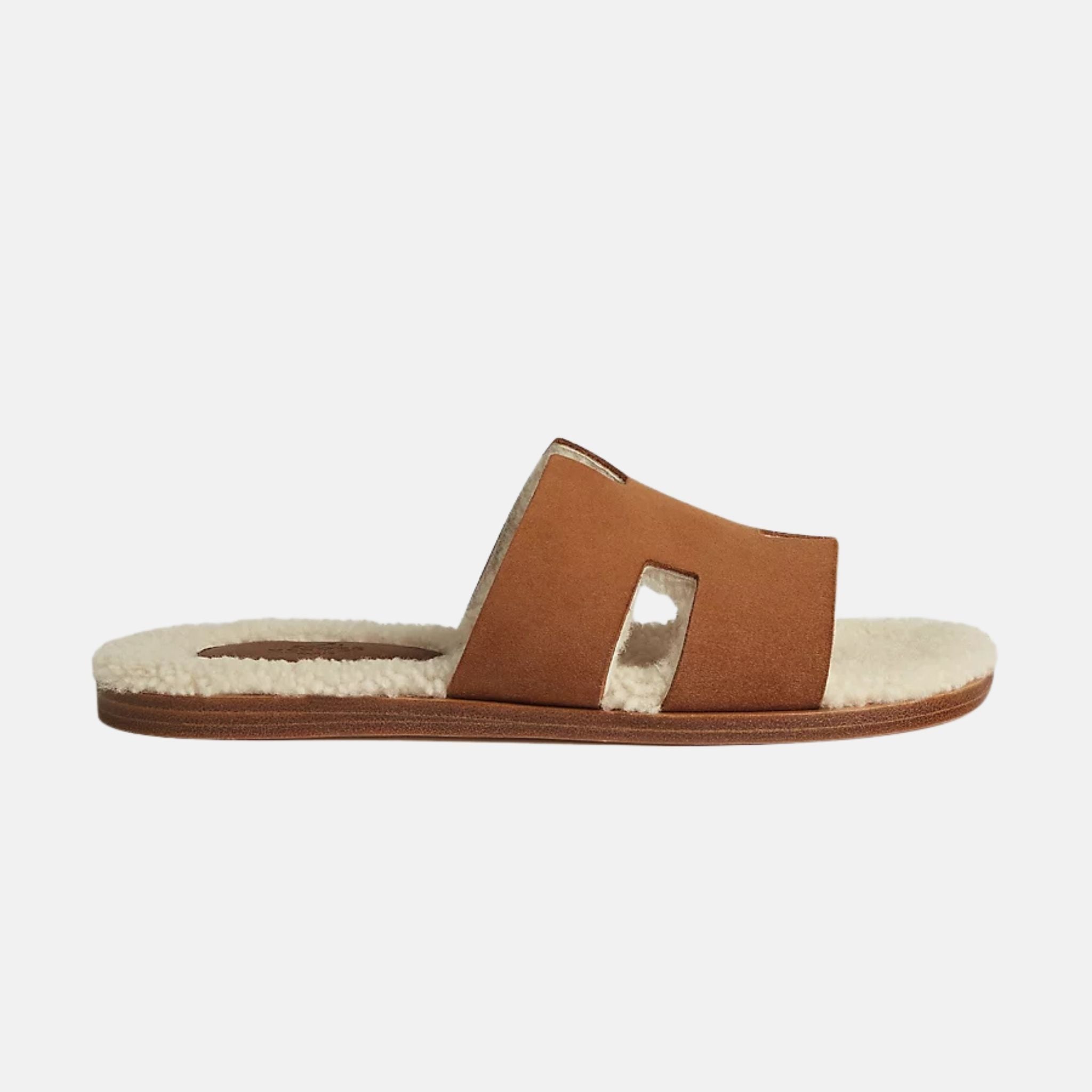 Izmir Sandal In Suede Goatskin And Woolskin