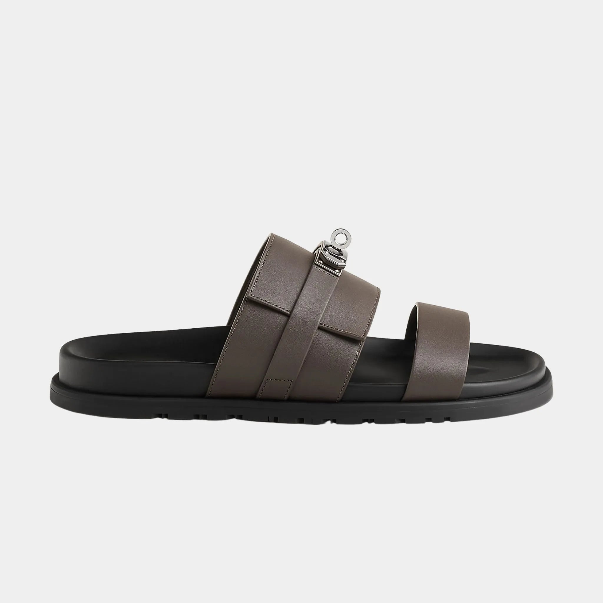 Jackson Sandal in Calfskin with Palladium Plated Buckle
