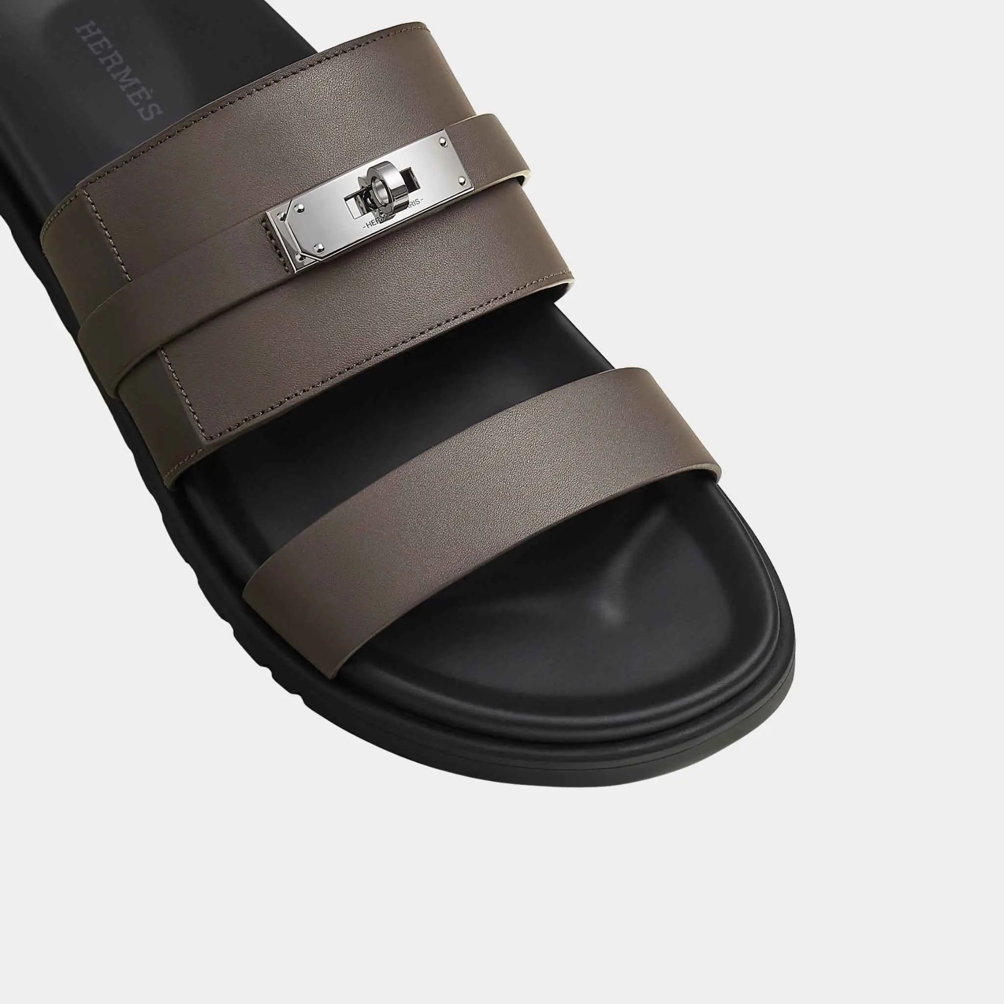 Jackson Sandal in Calfskin with Palladium Plated Buckle
