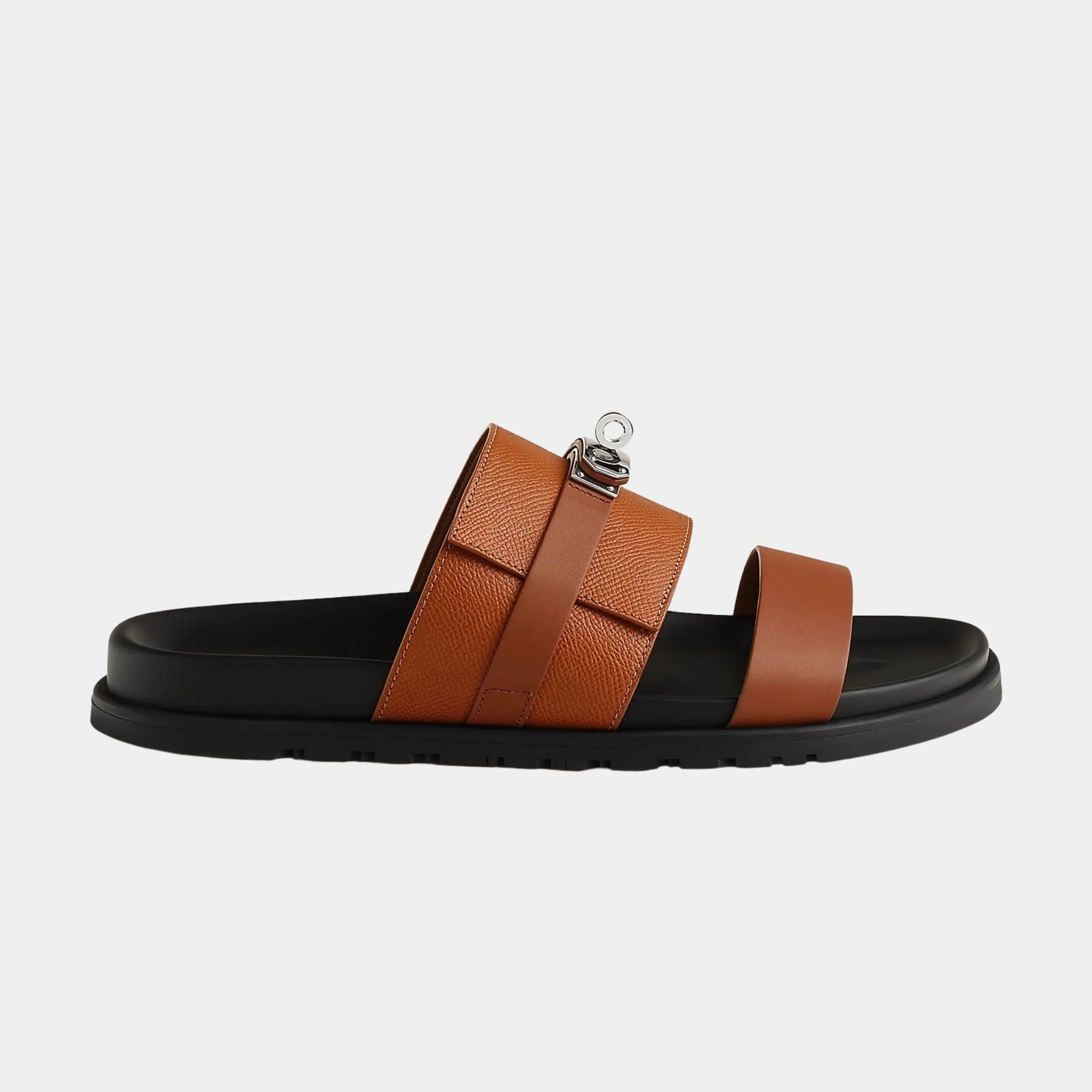 Jackson Sandal in Epsom Heritage Calfskin and Calfskin