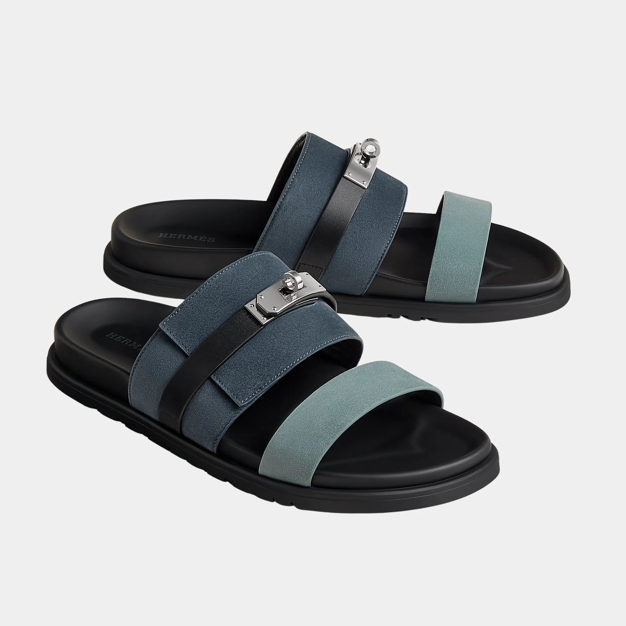 Jackson Sandals in Multicolor Suede Goatskin And Calfskin