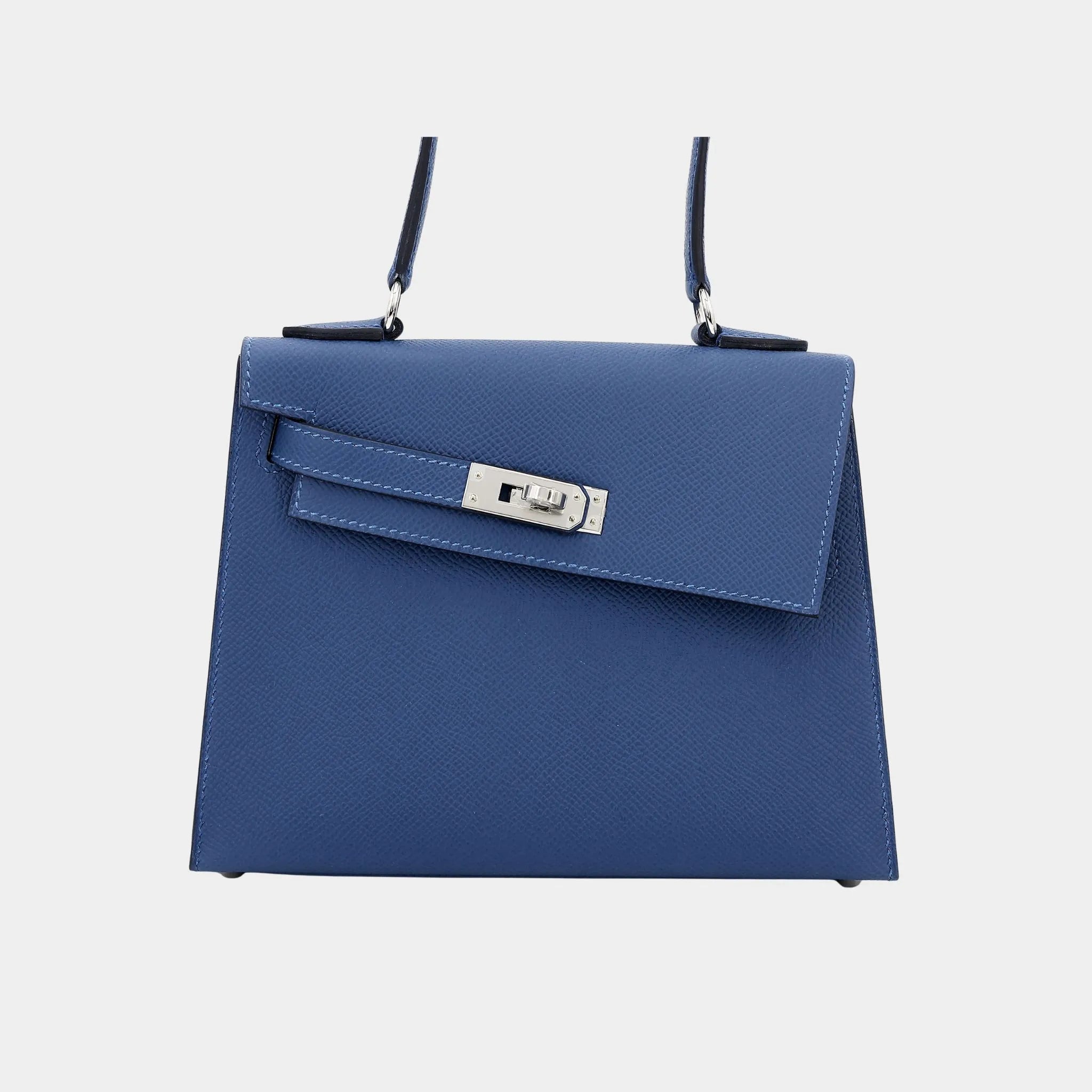 Kelly 20 Epsom Limited Edition En Desordre Bleu Tie PHW