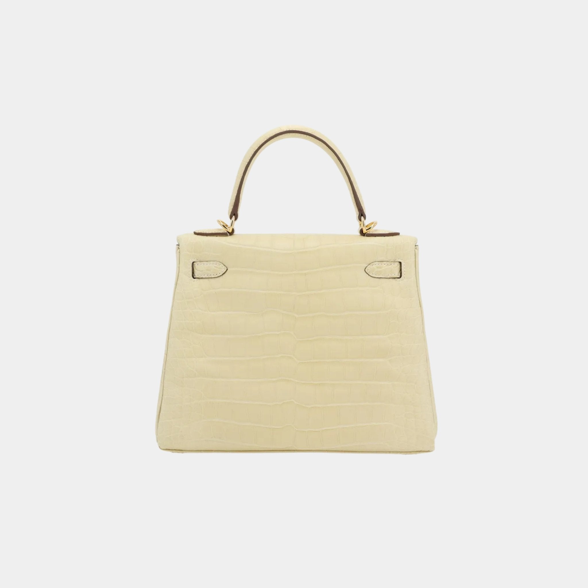 Kelly 25 Alligator Vanille GHW