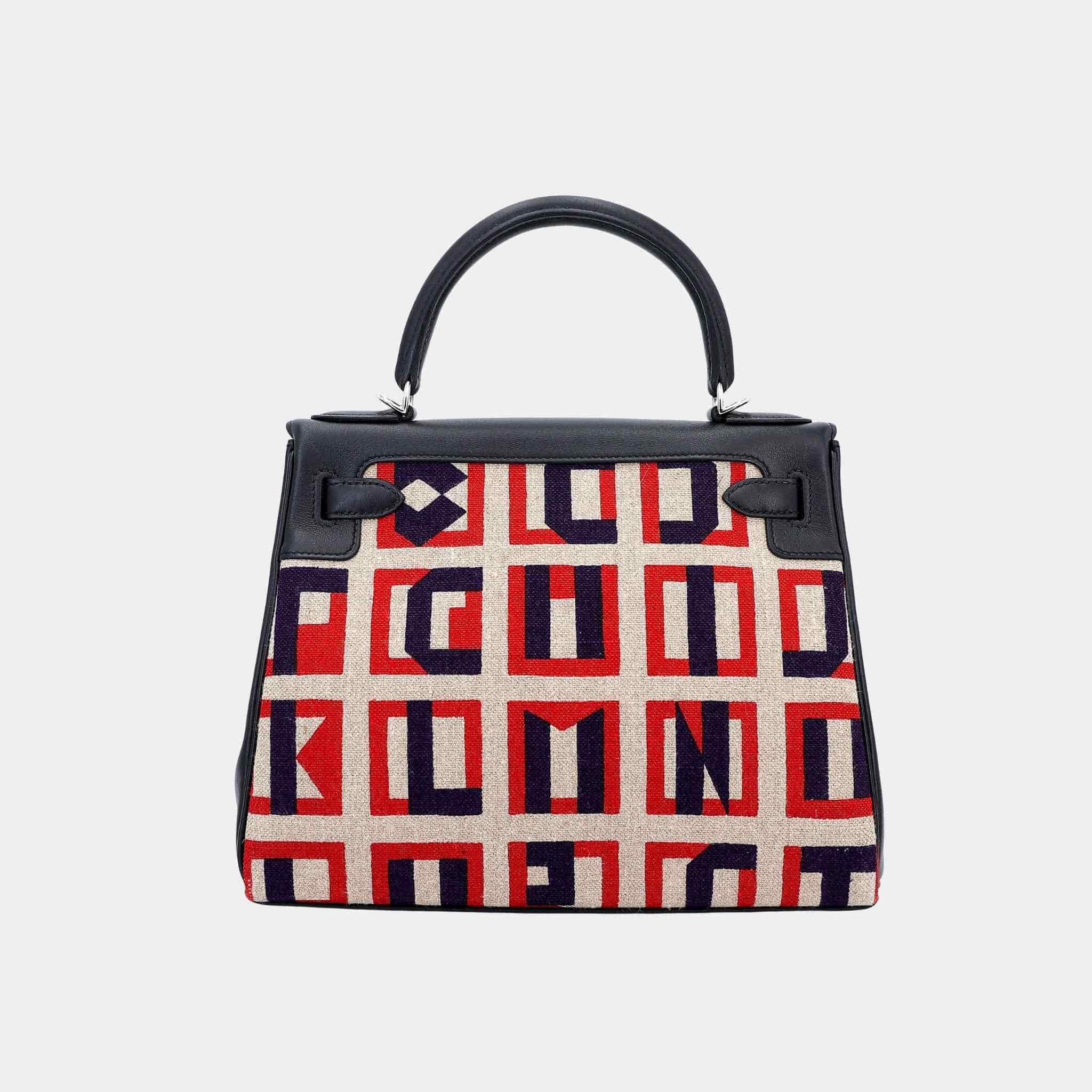 Kelly 28 Limited Edition Toile de Camp Canvas-Swift Black PHW