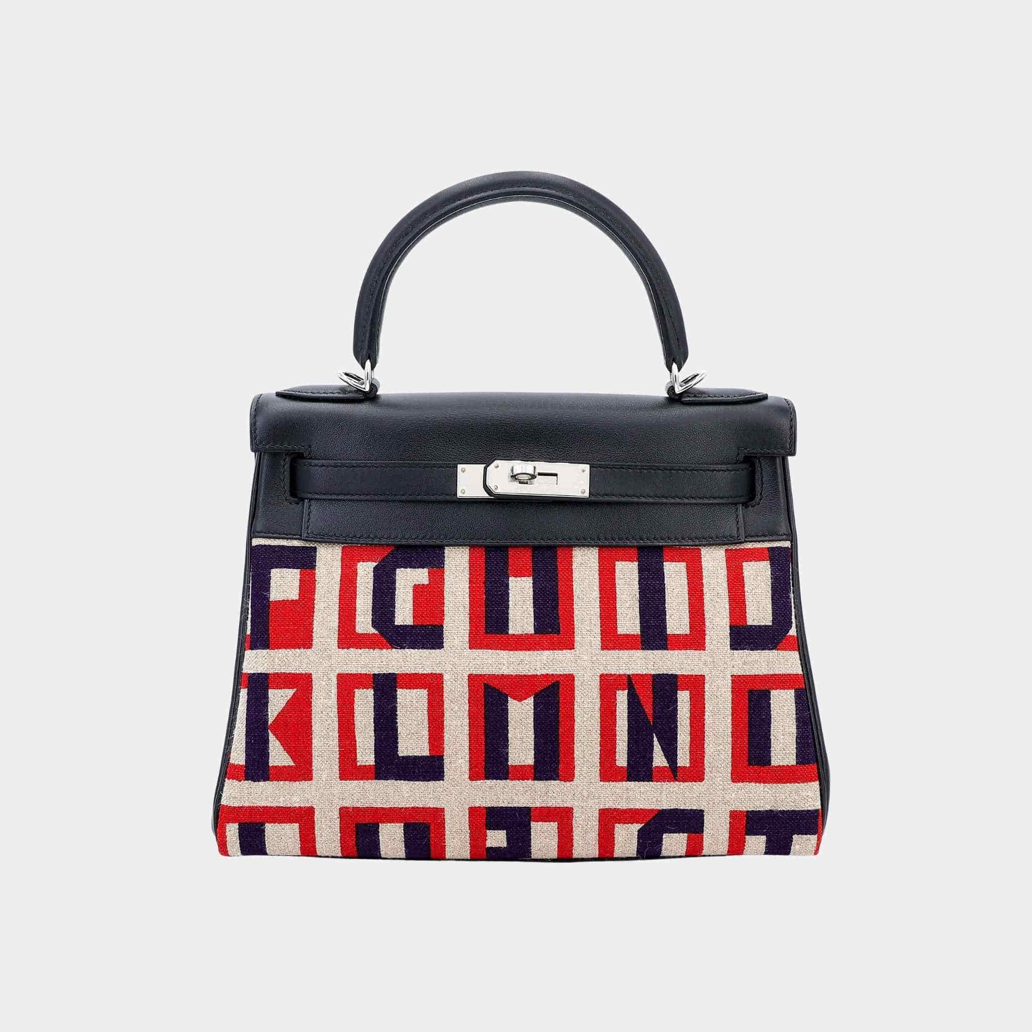 Kelly 28 Limited Edition Toile de Camp Canvas-Swift Black PHW