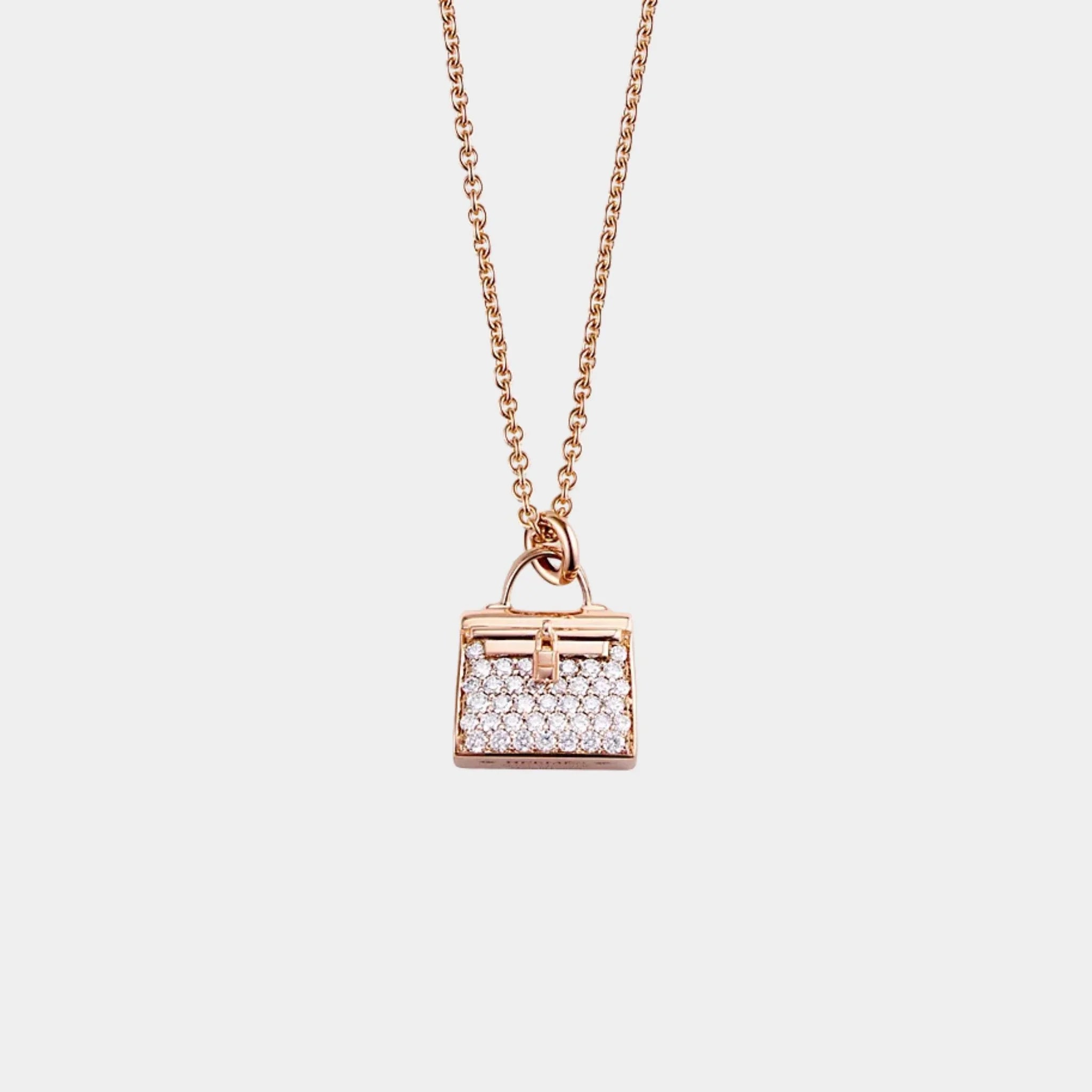 Kelly Amulets Pendant Rose Gold - Diamonds