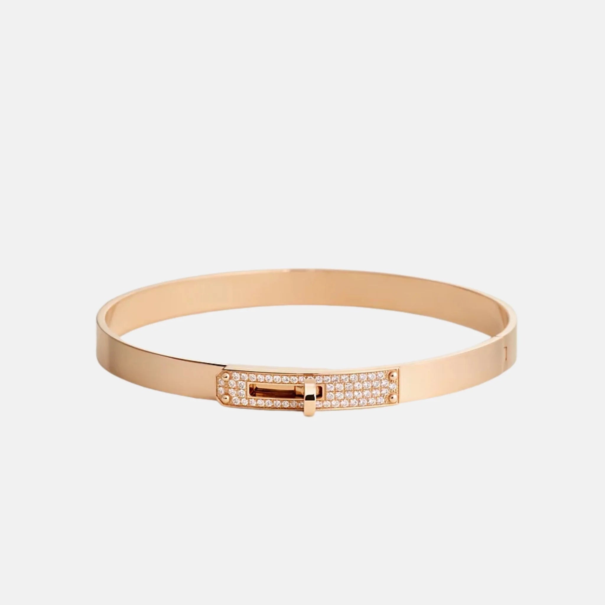 Hermes Kelly Bracelet Small Model Rose Gold DIamond
