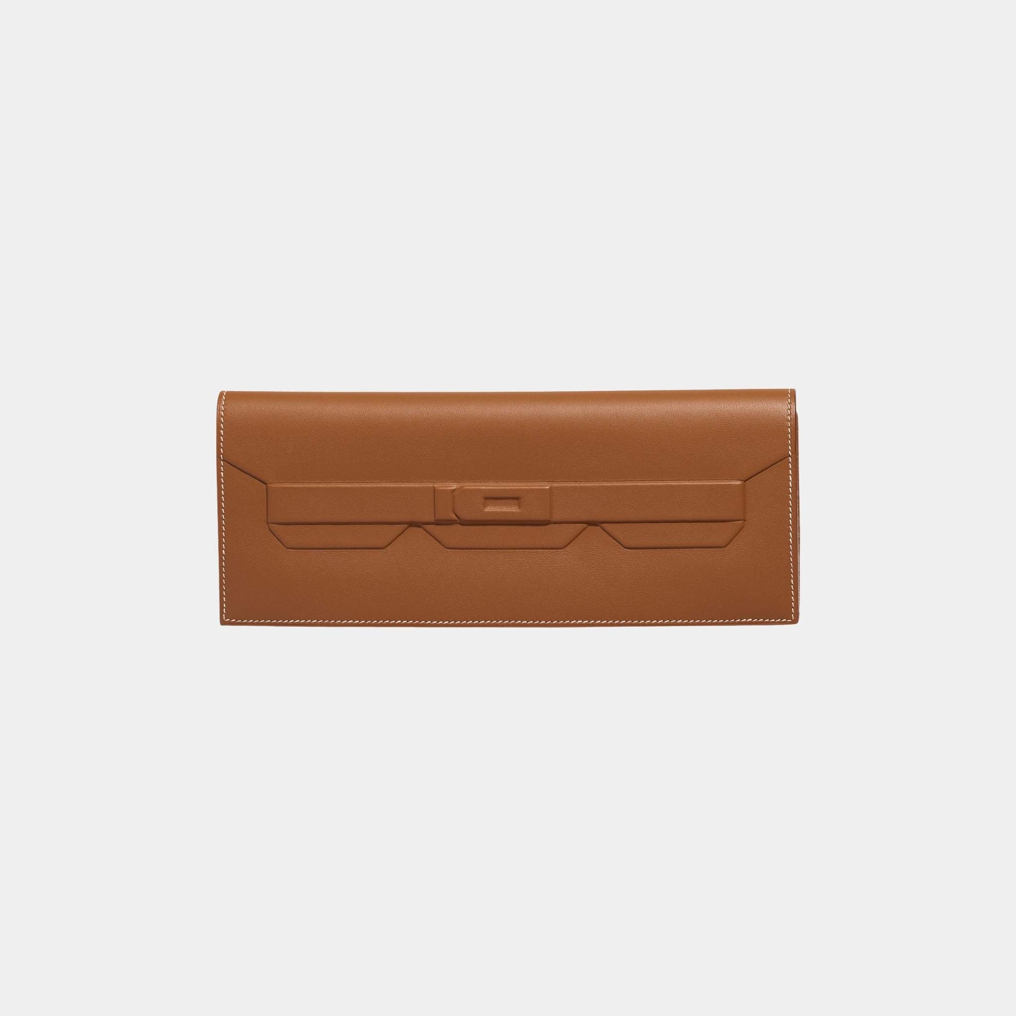 Kelly Cut Shadow Clutch Swift Gold