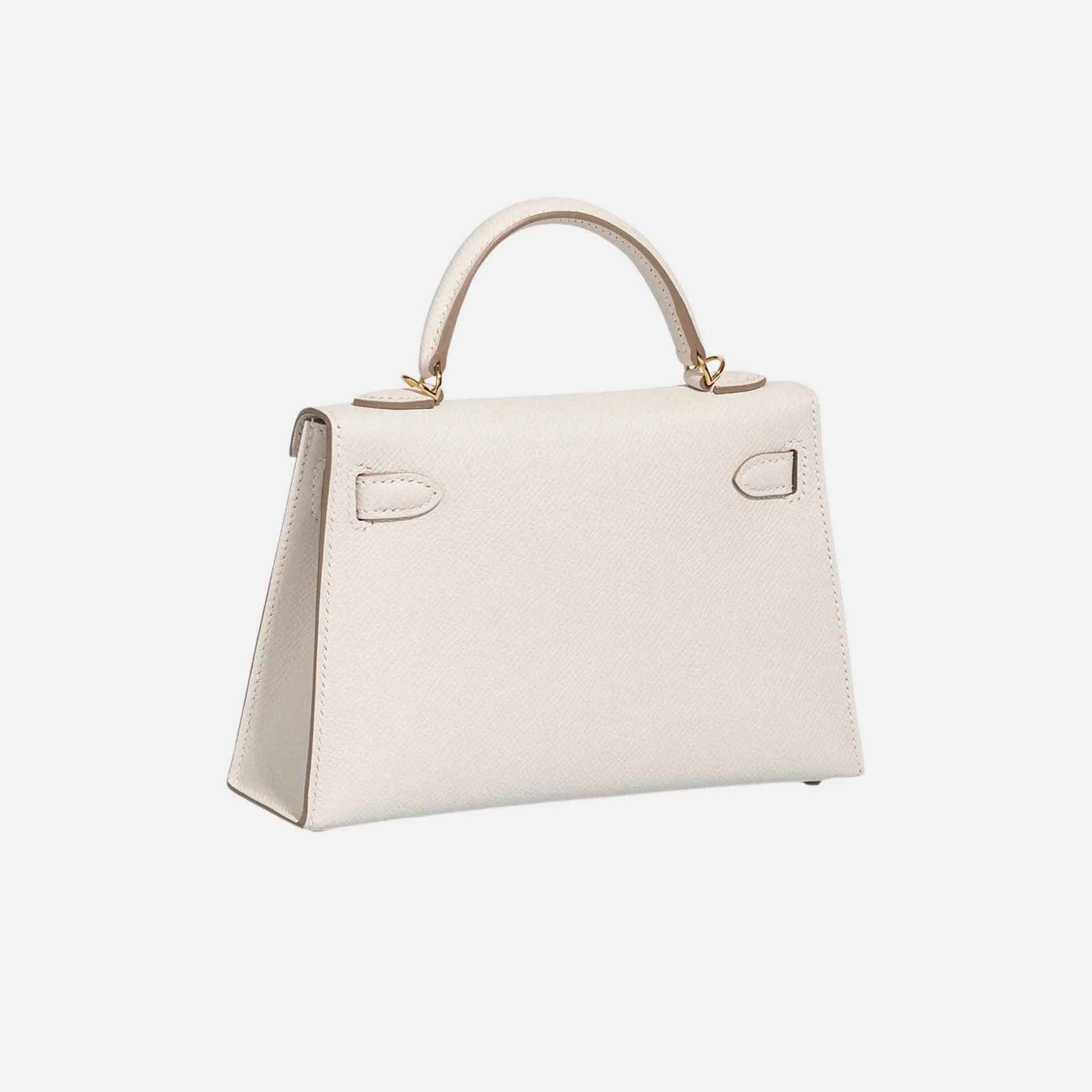 Kelly Mini Epsom Gris Pâle GHW