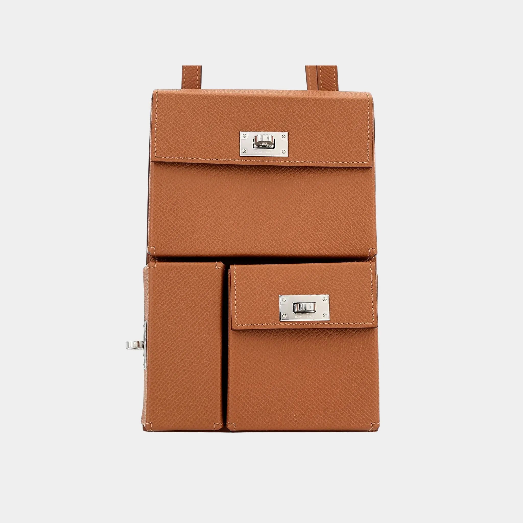 Kelly Multipocket To Go Pouch Epsom Gold PHW