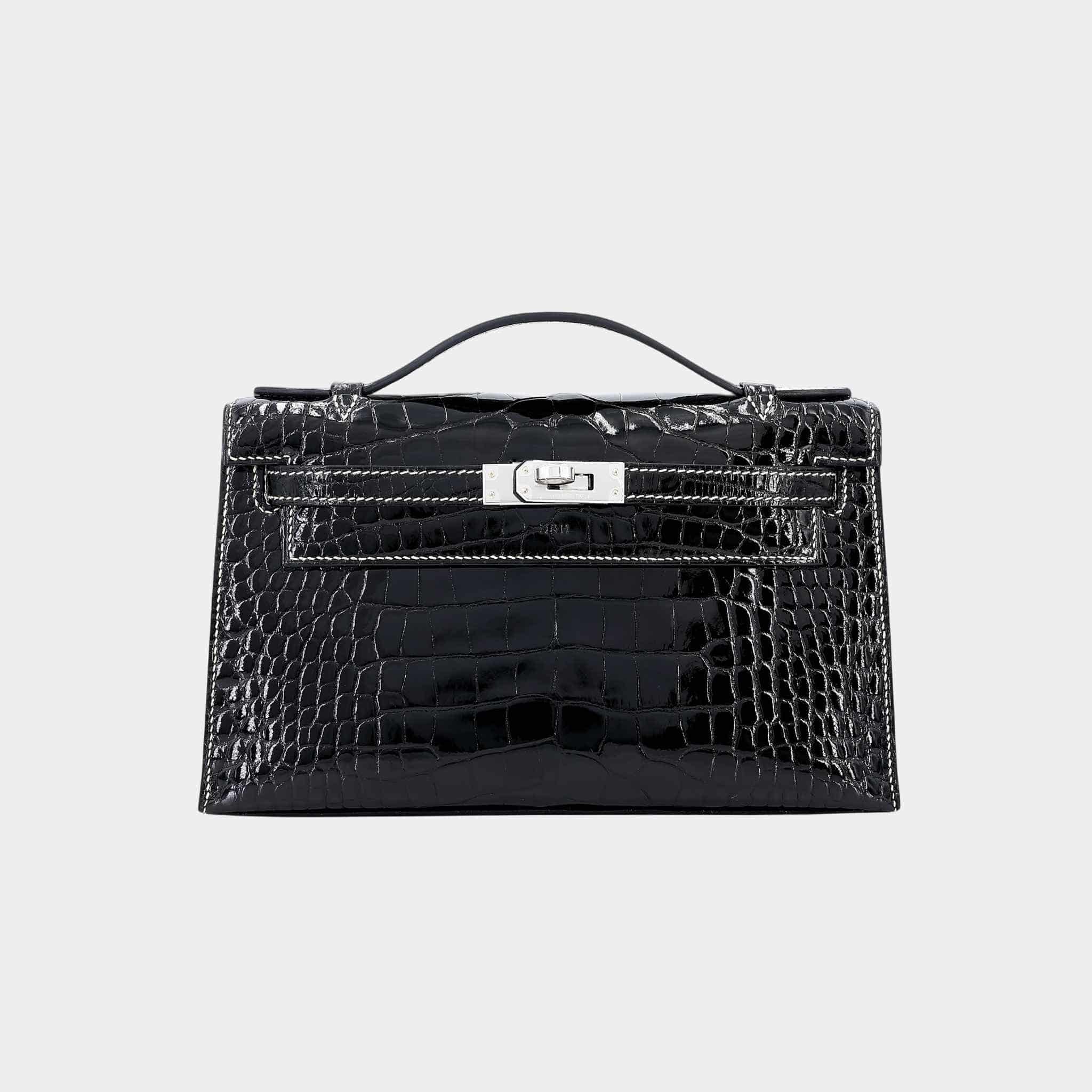 Kelly Pochette HSS Alligator Black PHW