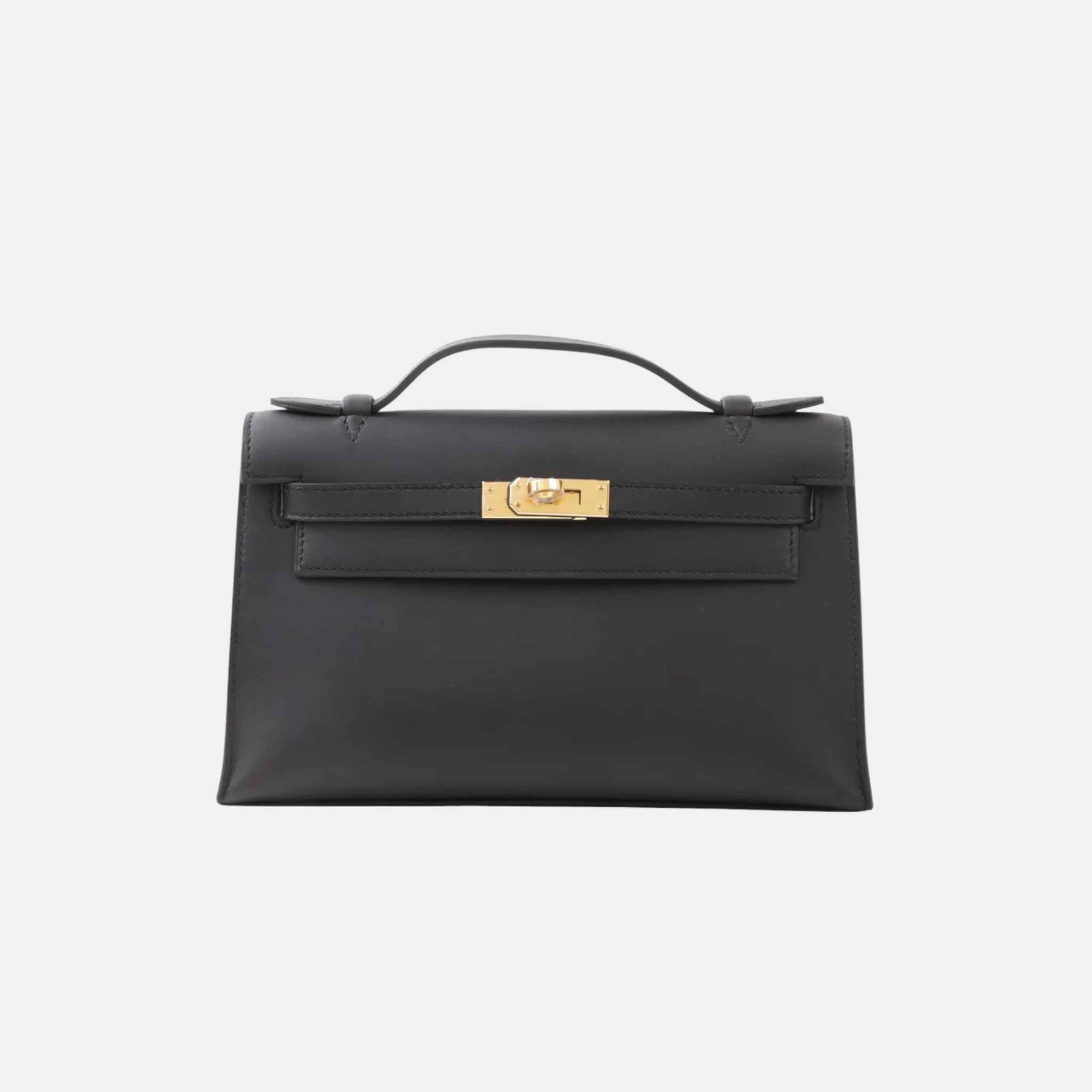Kelly Pochette Swift Black GHW