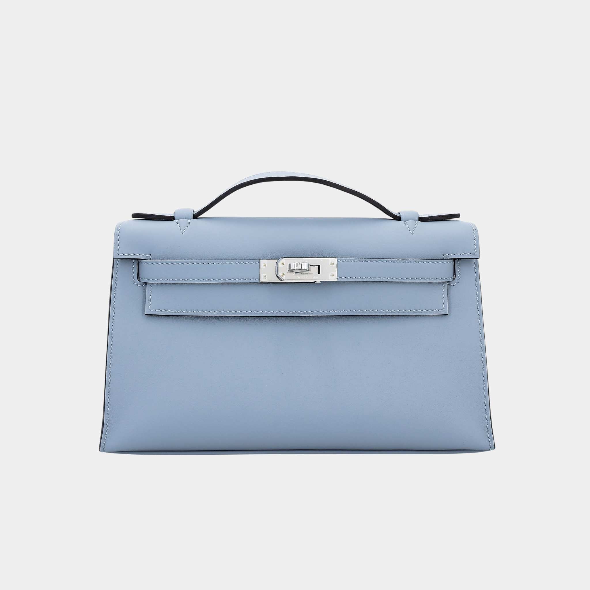 Kelly Pochette Swift Bleu Lin PHW