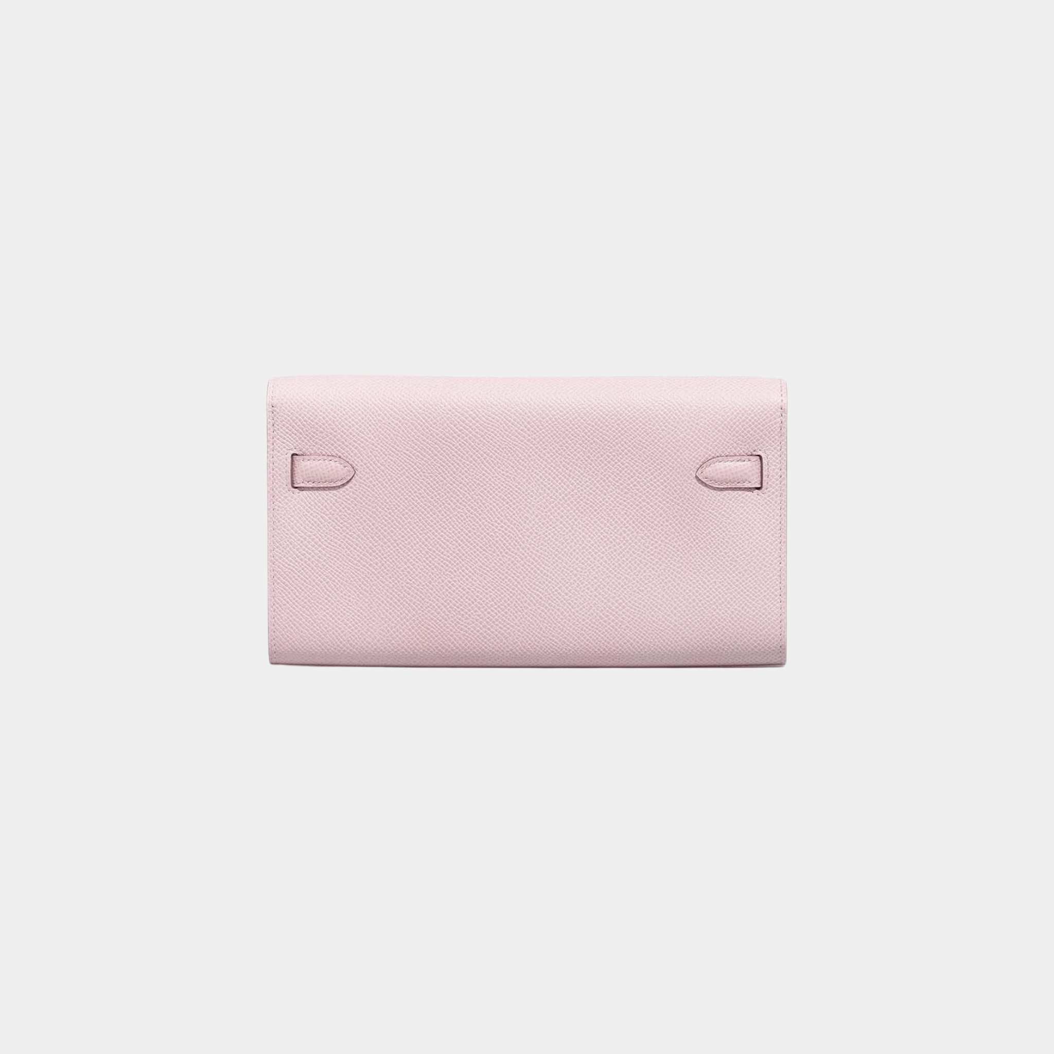 Kelly To Go Wallet Epsom Mauve Pale