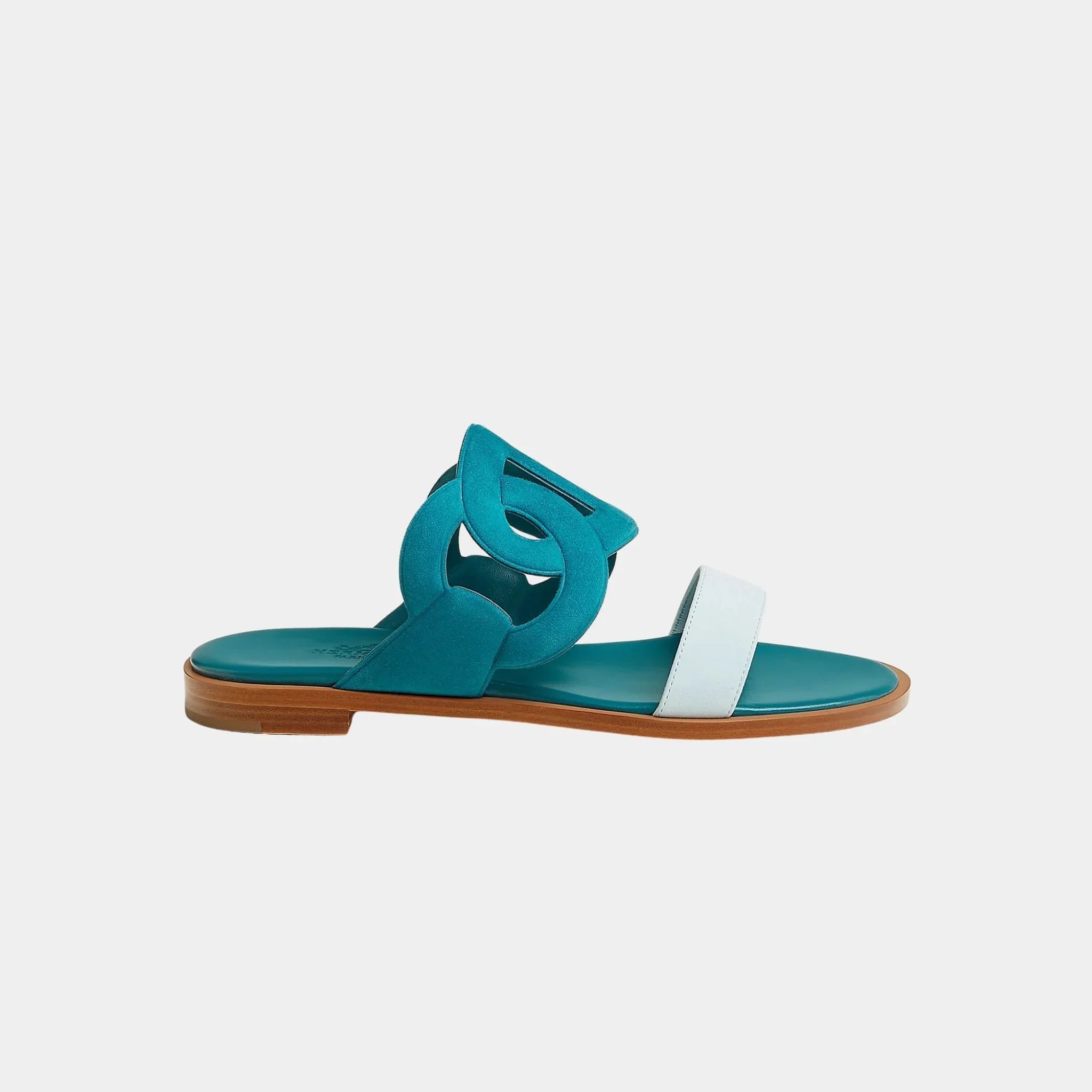Lagoon Sandals Two-tone Suede Goatskin