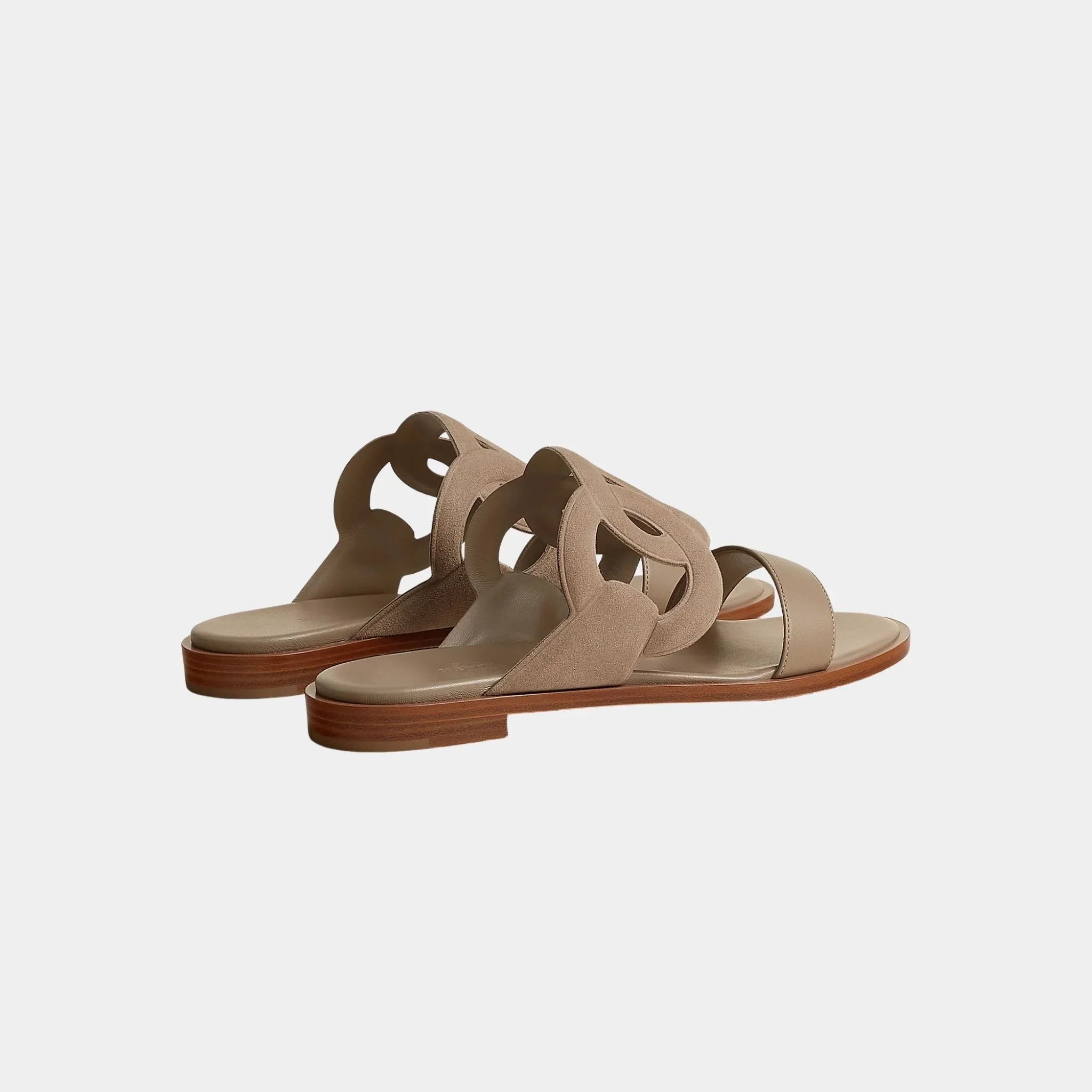 Lagune Sandals in Suede and Nappa Goatskin