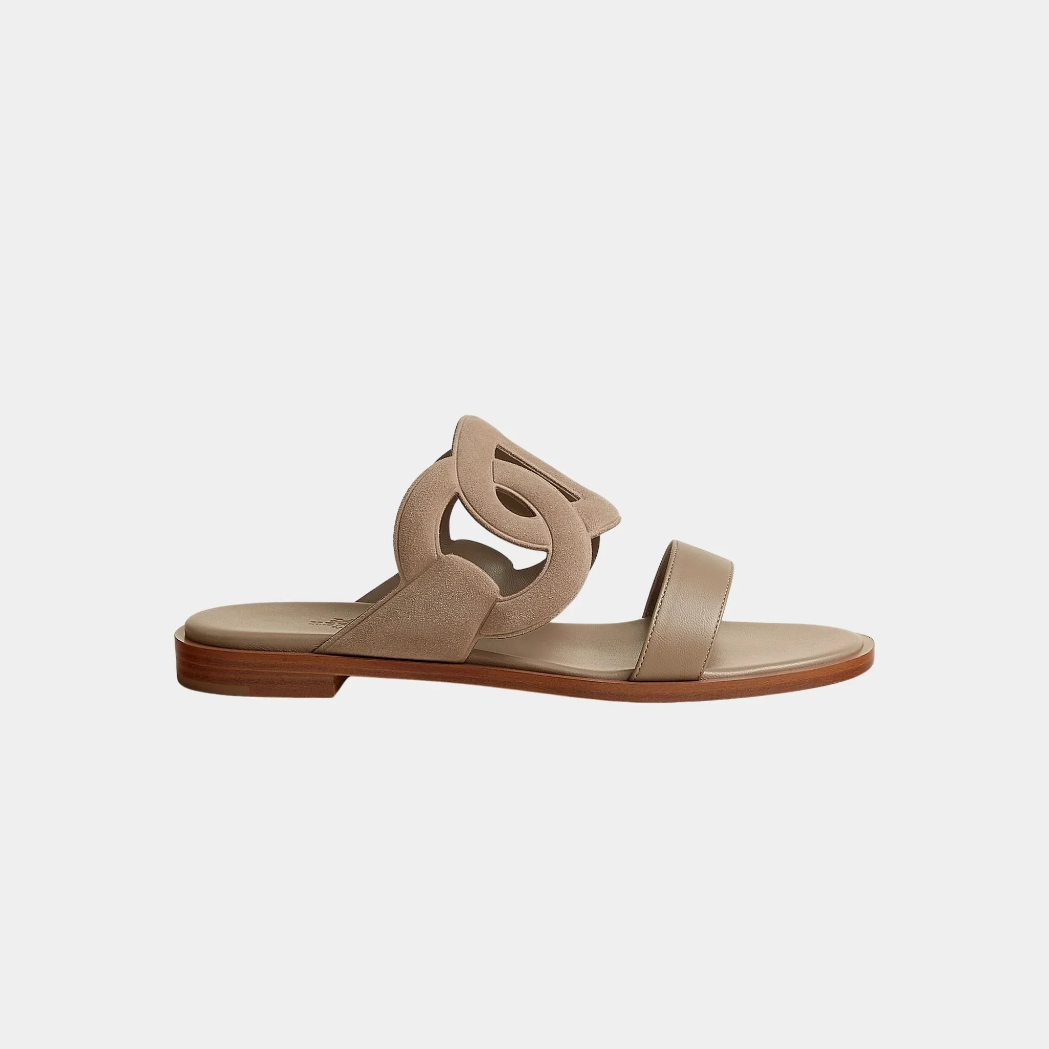 Lagune Sandals in Suede and Nappa Goatskin