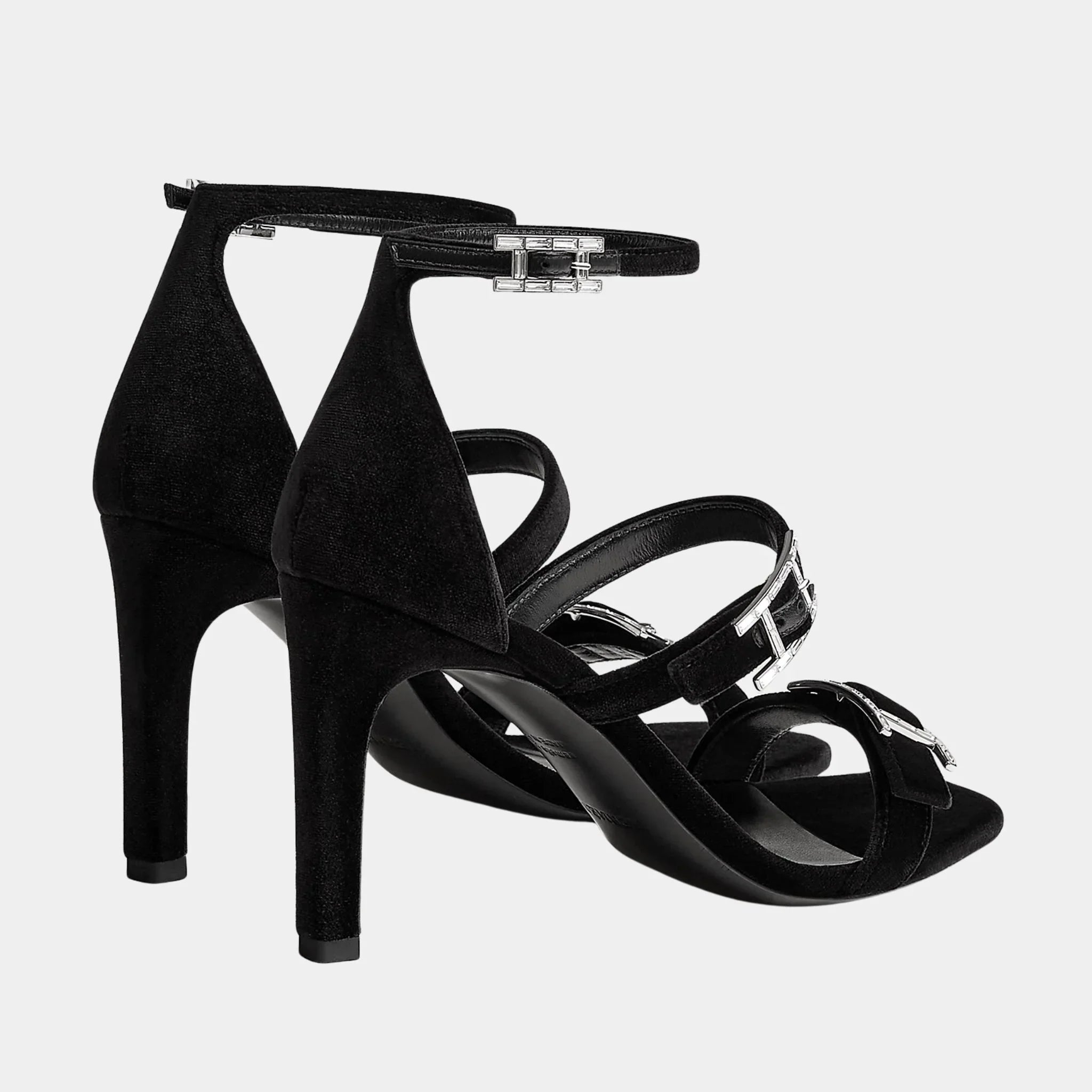 Liv 90 Sandals in Velvet Fabric